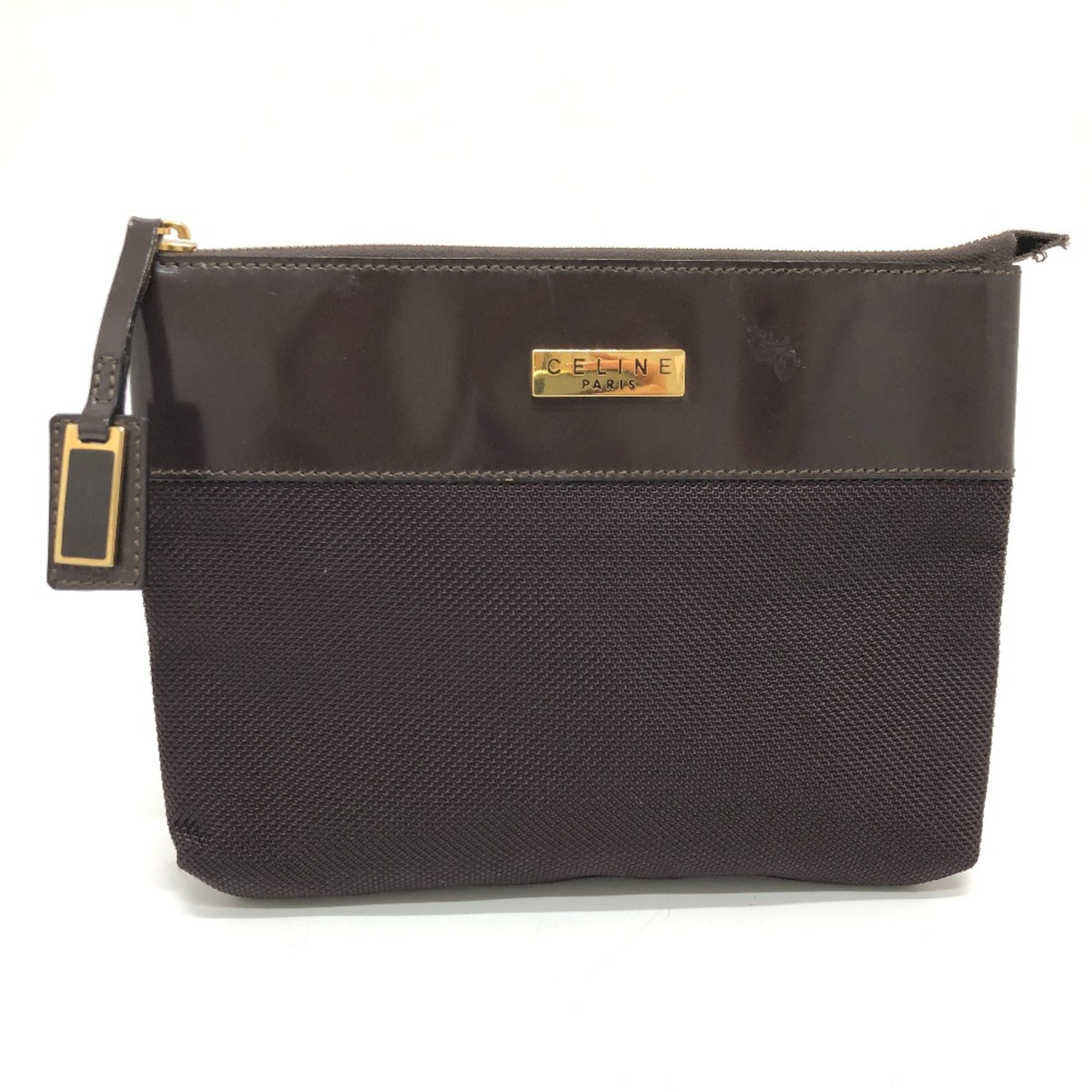 Celine Brown Leather Pouch (Pre-Owned)
