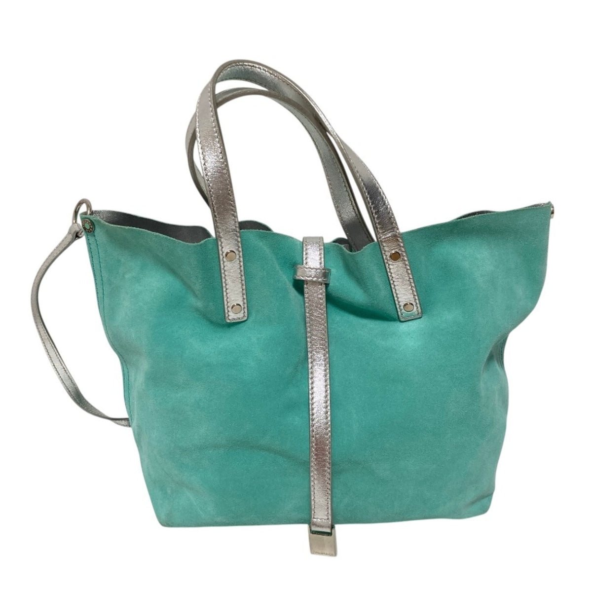 Tiffany Blue Leather Tote Bag (Pre-Owned)