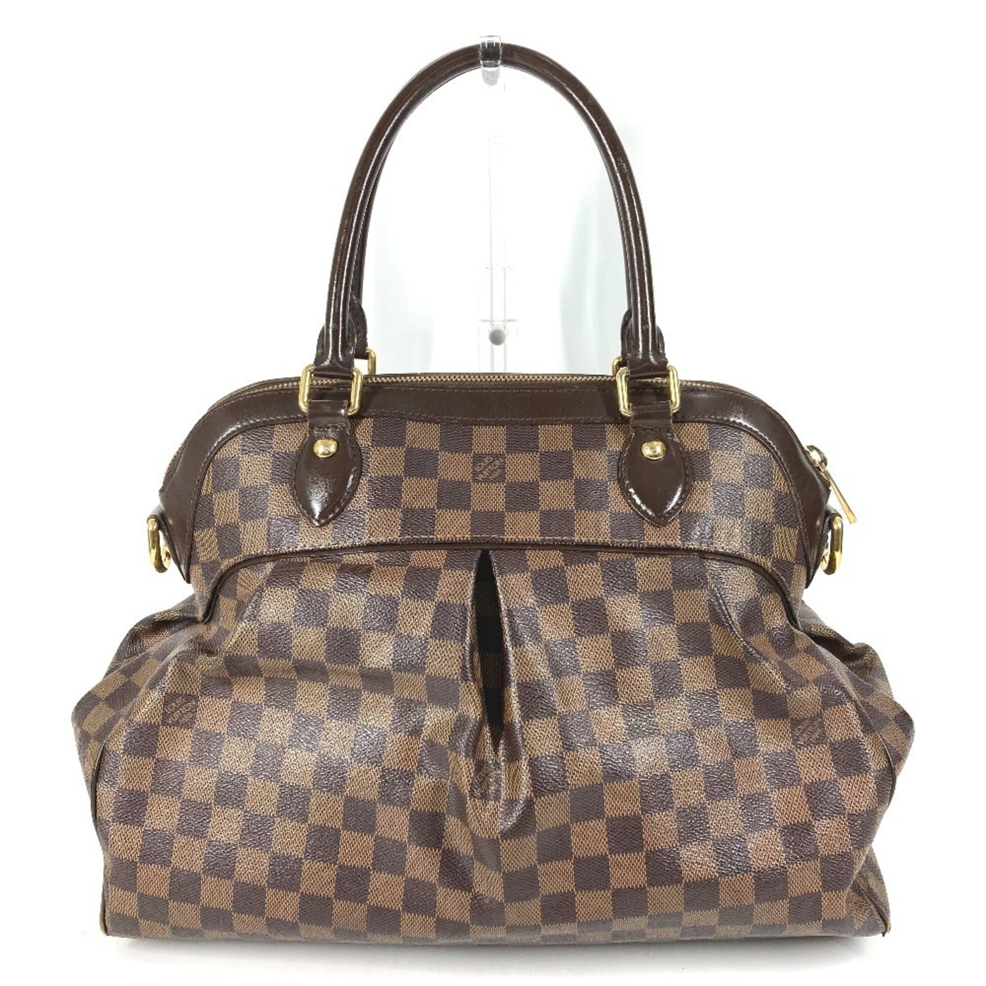 Louis Vuitton Damier Brown Ebene Damier Canvas Handbag Tote Bag (Pre-Owned)