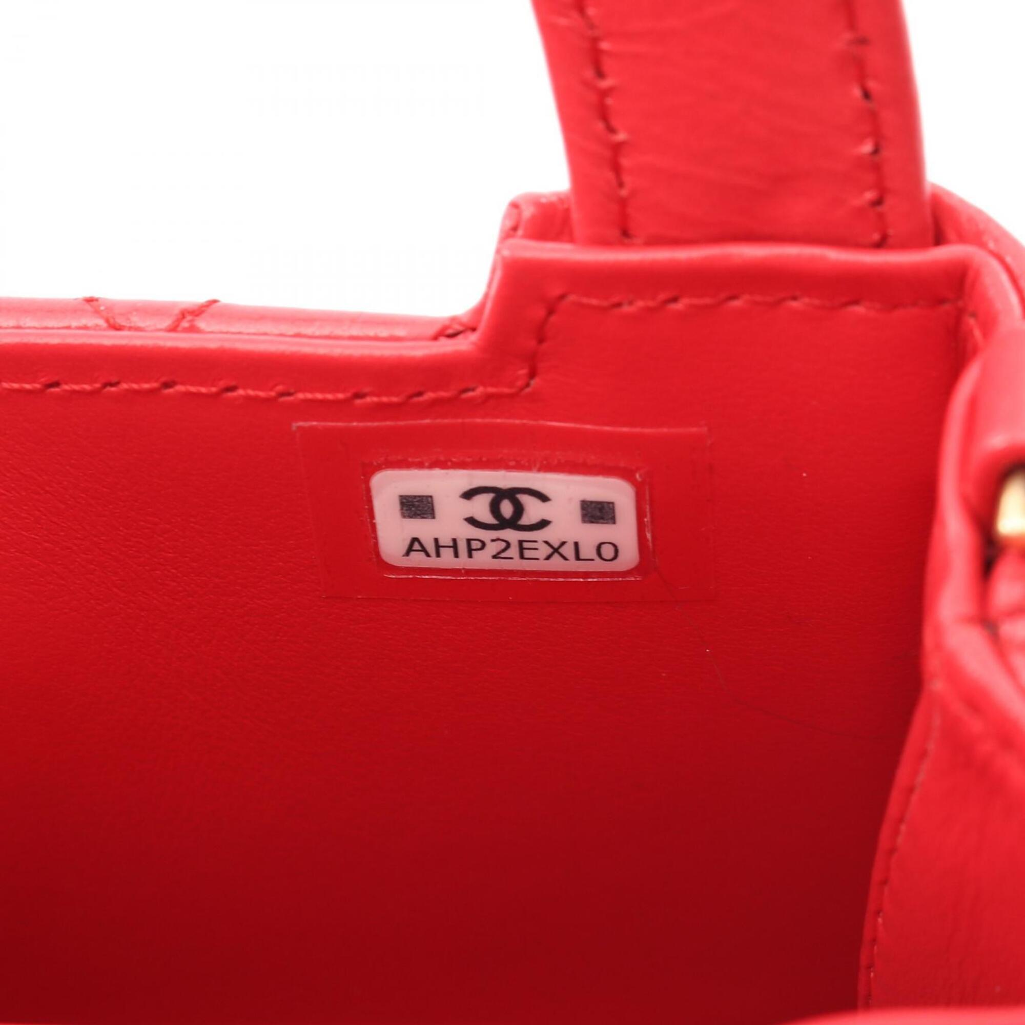 Chanel Red Color Patent Leather Handbag Shoulder Bag (Pre-Owned)