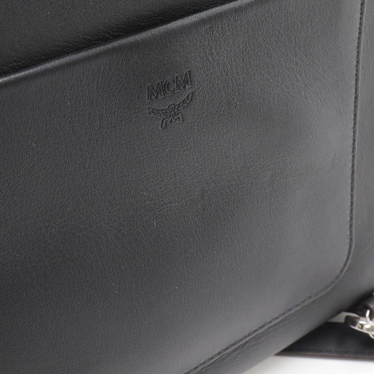 Mcm Visetos Black Canvas Leather Backpack (Pre-Owned)