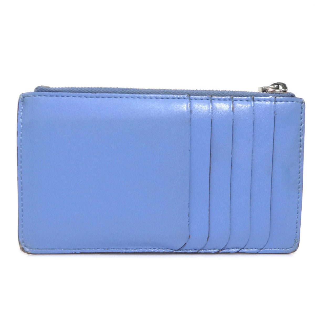 Fendi Blue Leather Coin Purse/Coin Case (Pre-Owned)