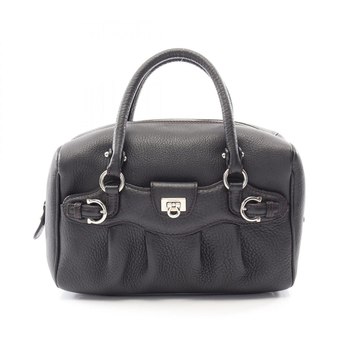 Salvatore Ferragamo Black Leather Handbag (Pre-Owned)
