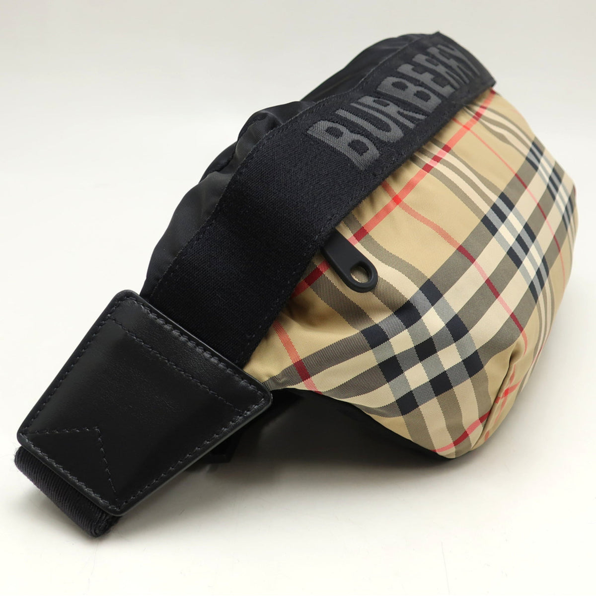 Burberry Beige Brown Nylon Leather Sling Bag (Pre-Owned)