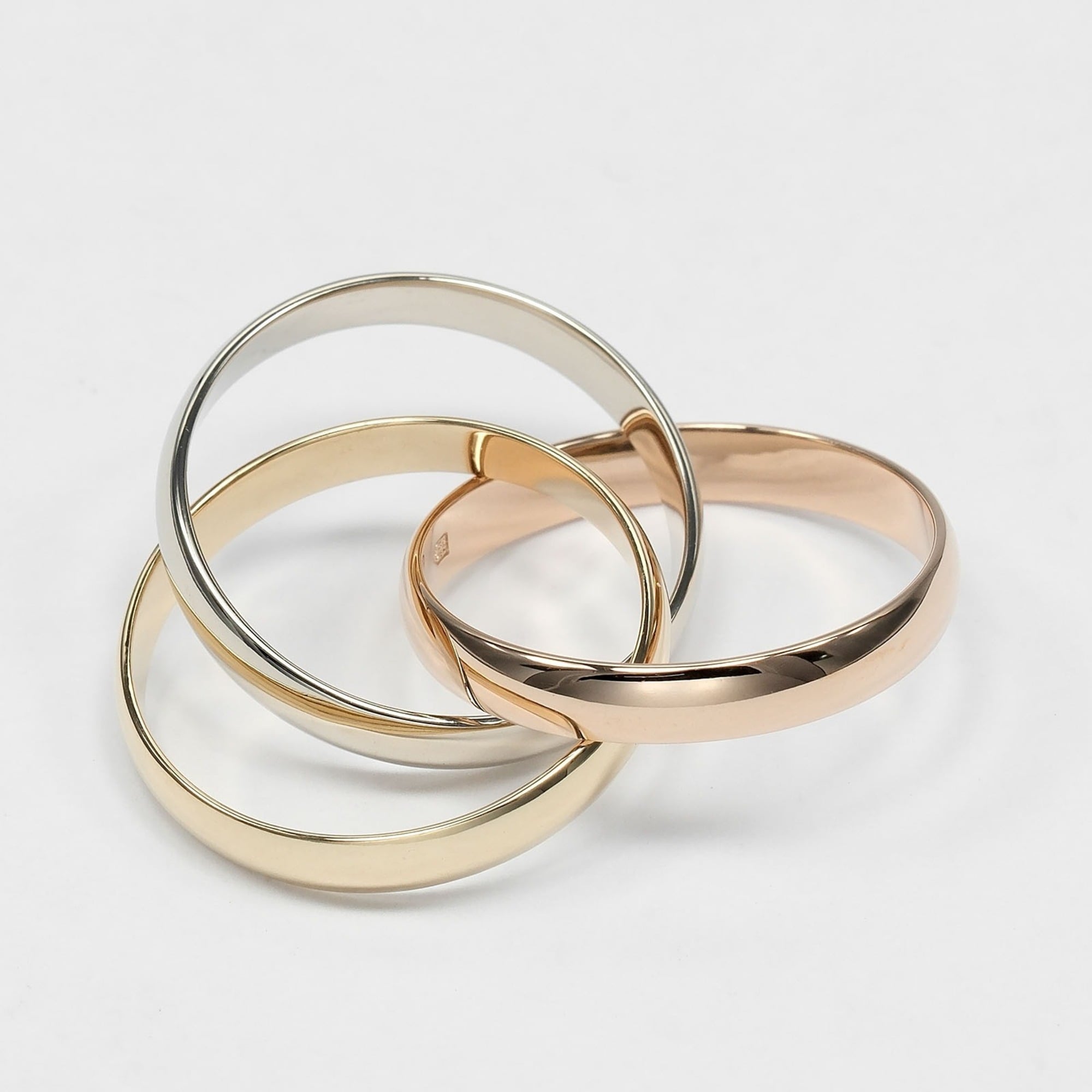 Cartier Pink Gold White Gold Yellow Gold Yellow Gold (18K) Pink Gold (18K) White Gold (18K) Band Ring (Pre-Owned)