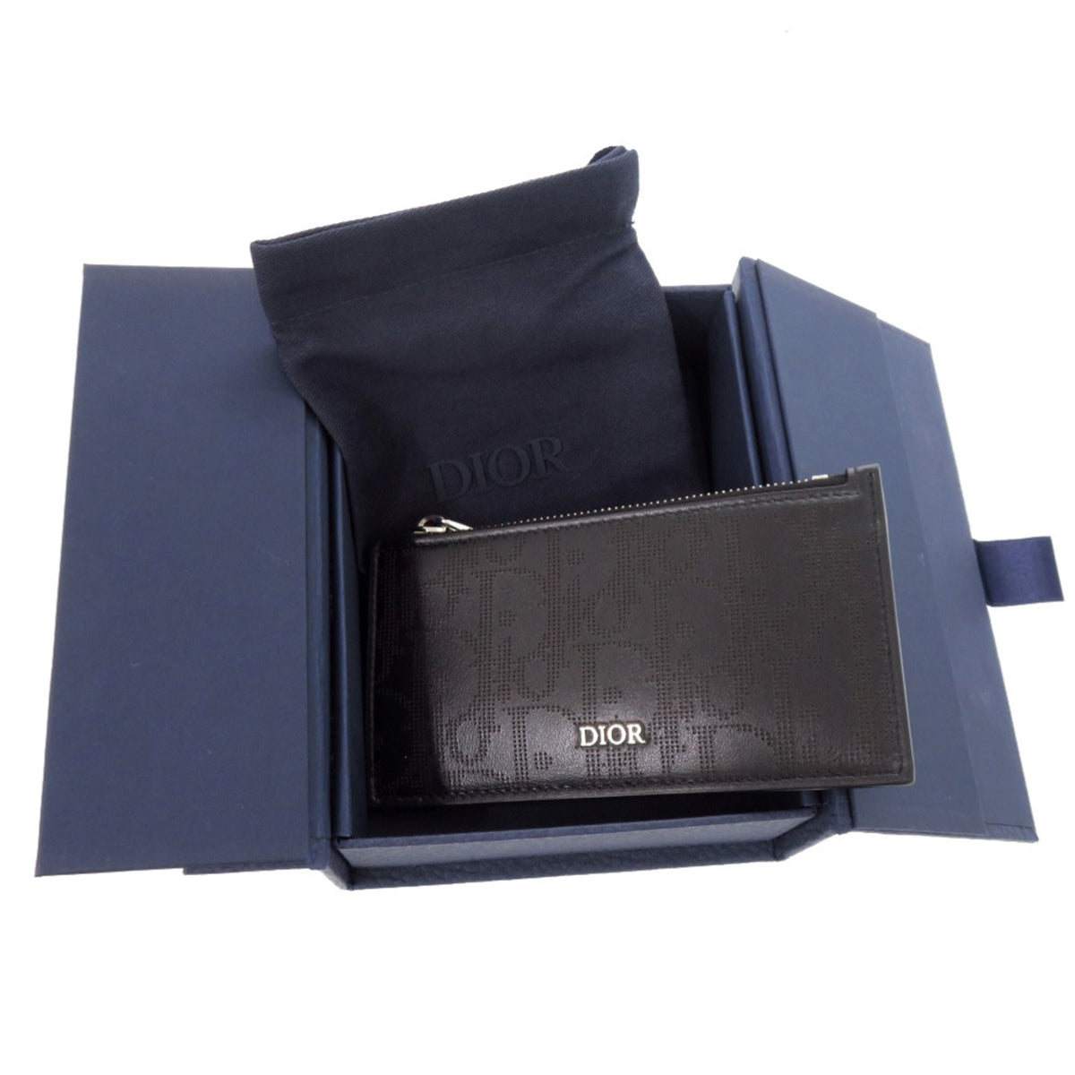 Christian Dior Black Leather Coin Purse/Coin Case (Pre-Owned)