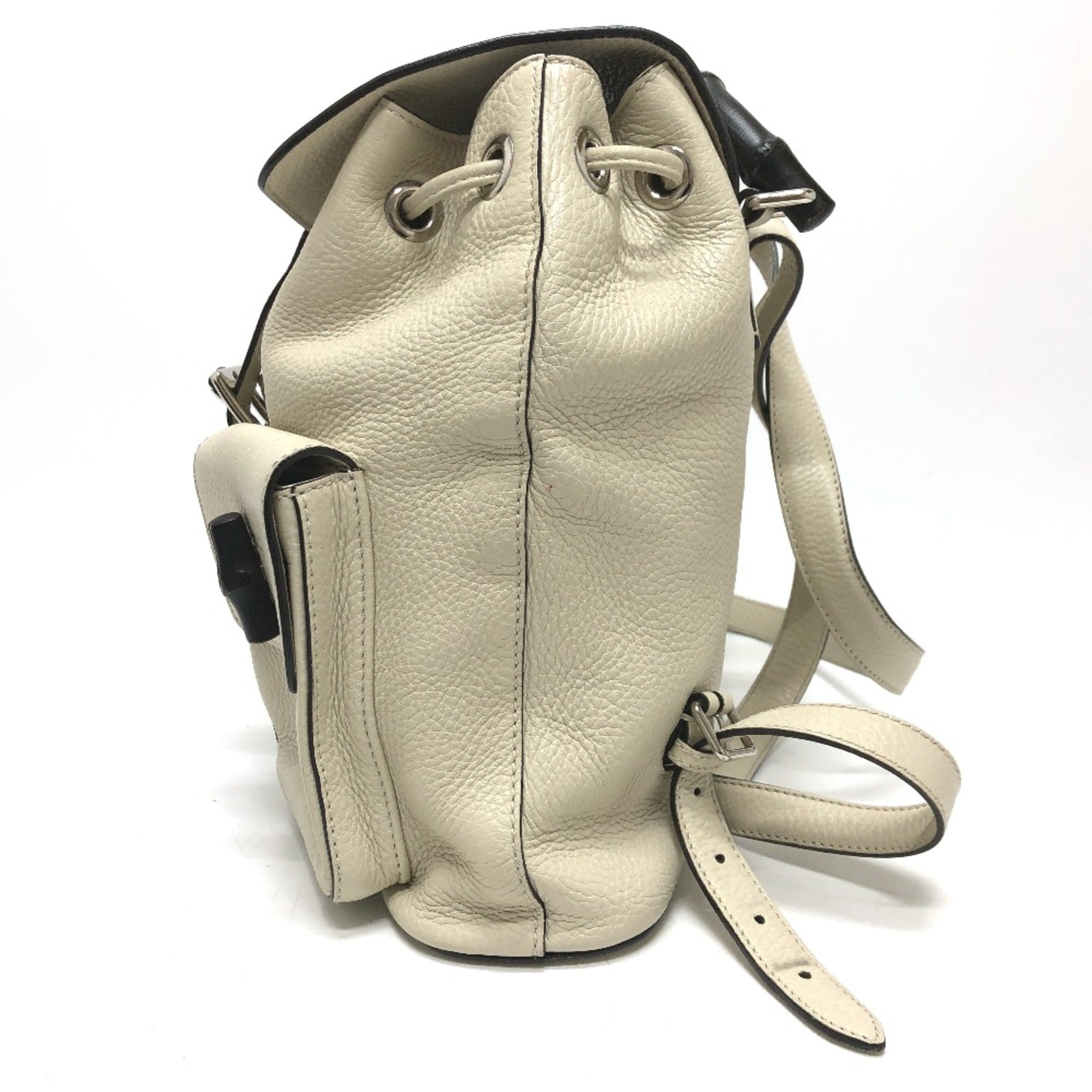 Gucci White Leather Backpack (Pre-Owned)