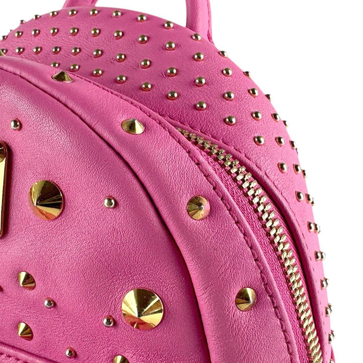 Mcm Gold Pink Leather Backpack (Pre-Owned)