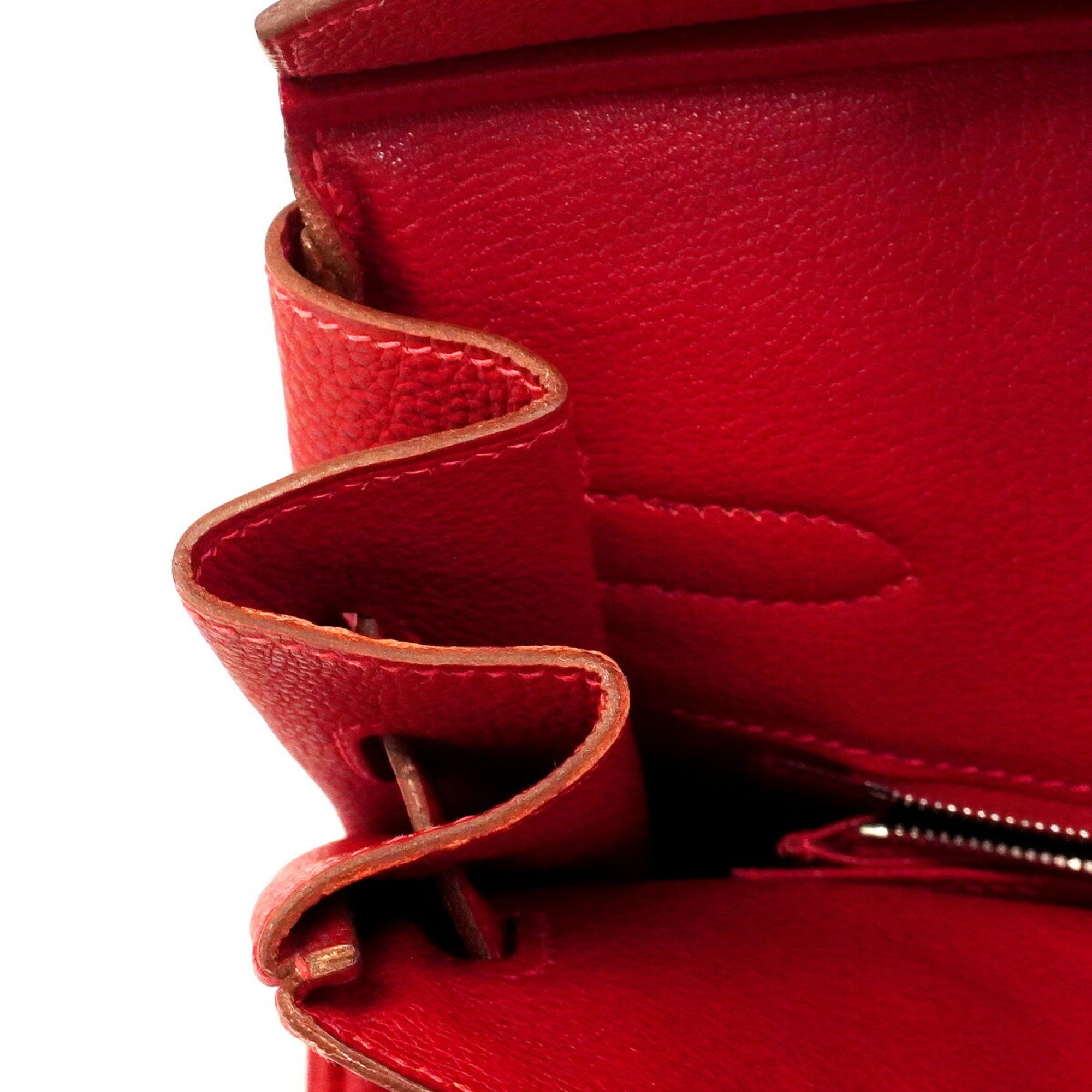 Hermes Rouge Vif Togo Leather Handbag (Pre-Owned)