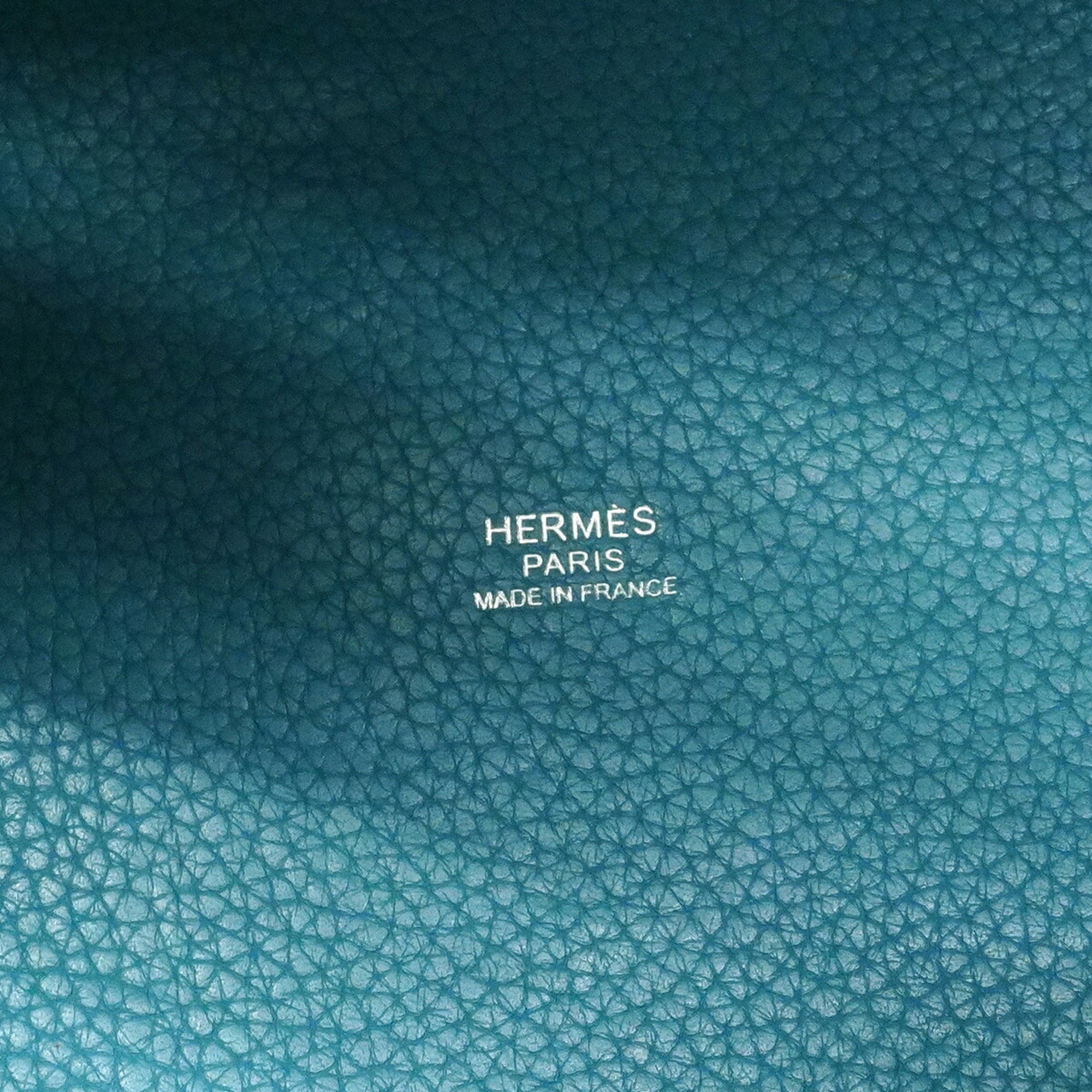 Hermes Blue Jean Taurillon Clemence Leather Handbag (Pre-Owned)