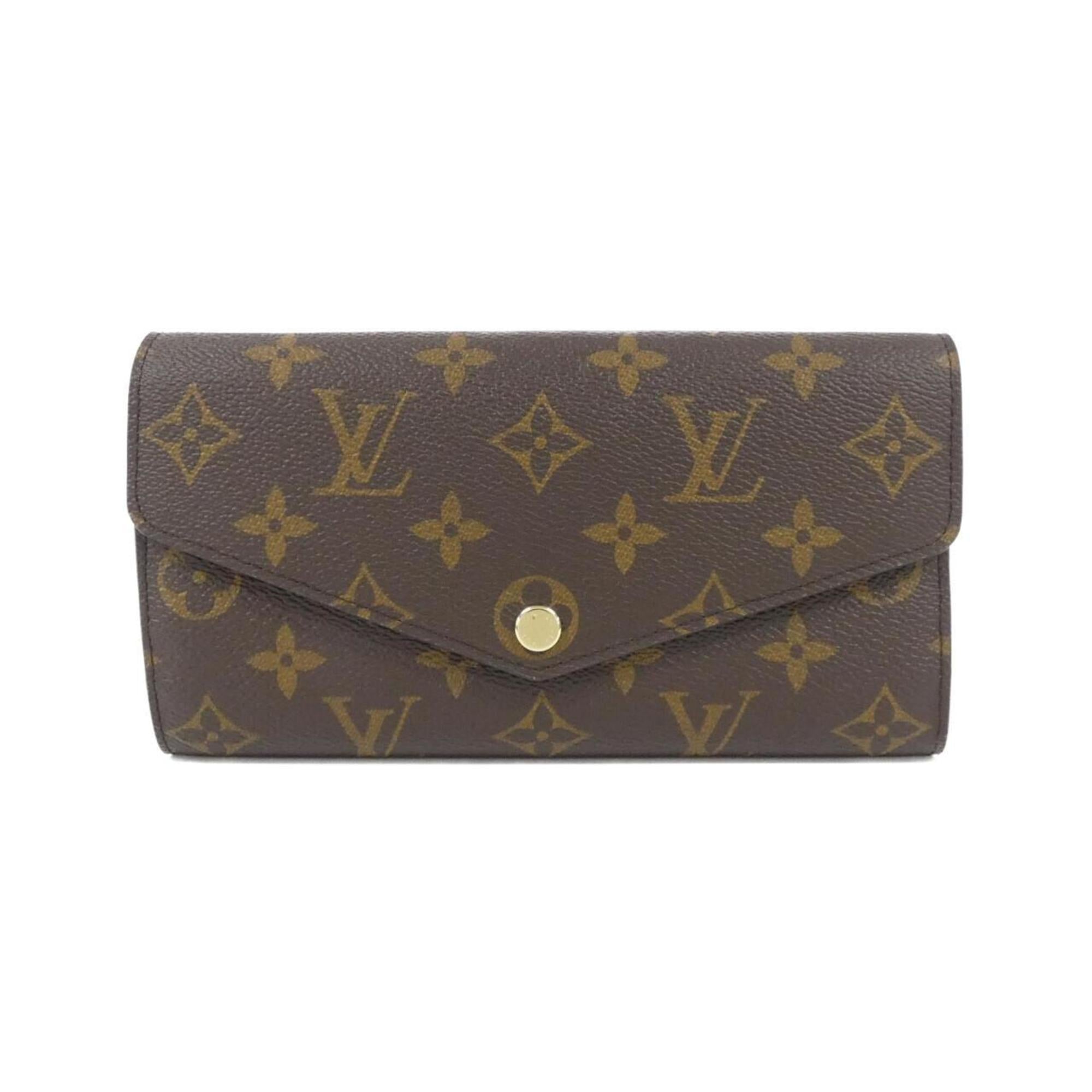 Louis Vuitton Monogram Blue Marron Coated Canvas Long Wallet (Bi-Fold) (Pre-Owned)