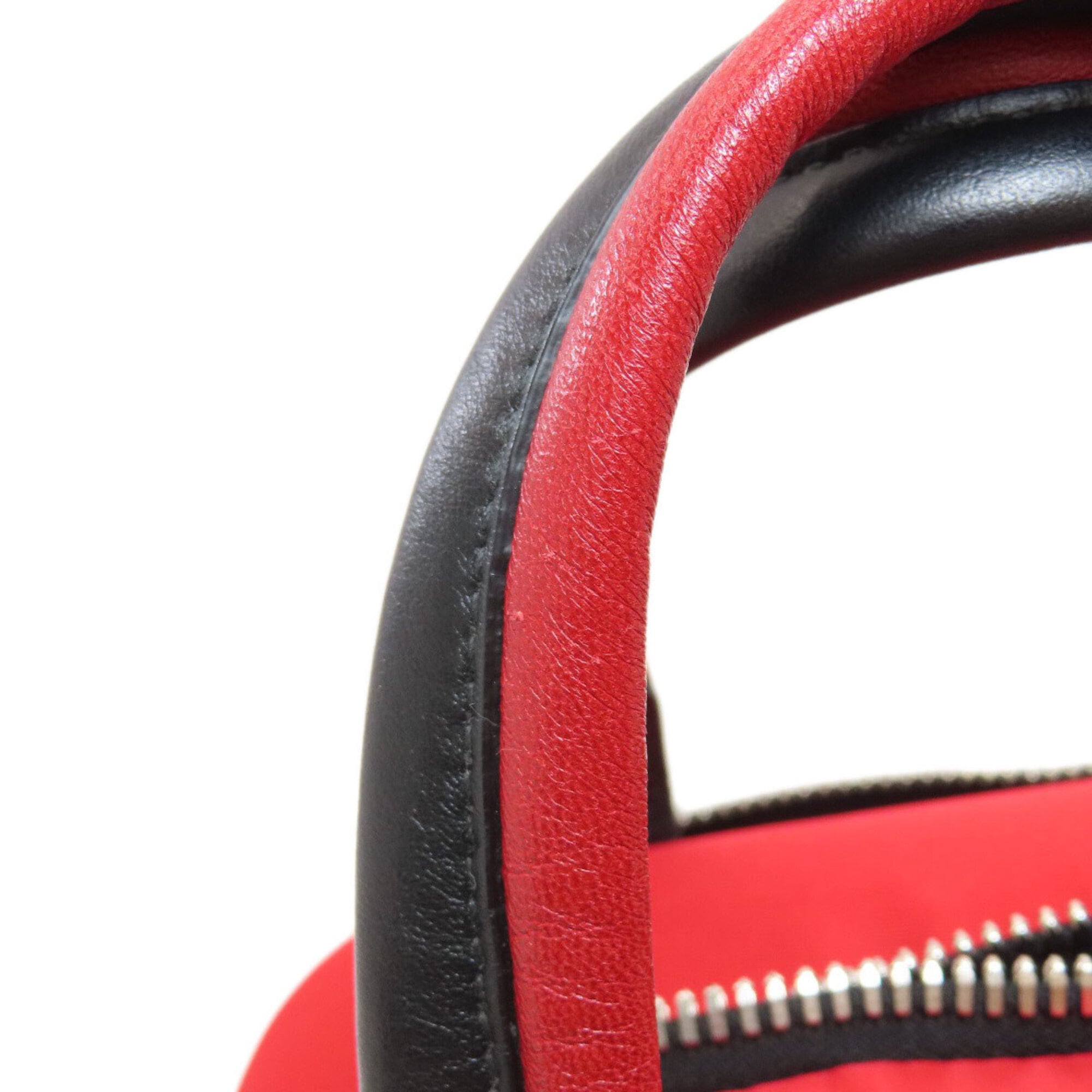 Prada Red Color Nylon Handbag (Pre-Owned)