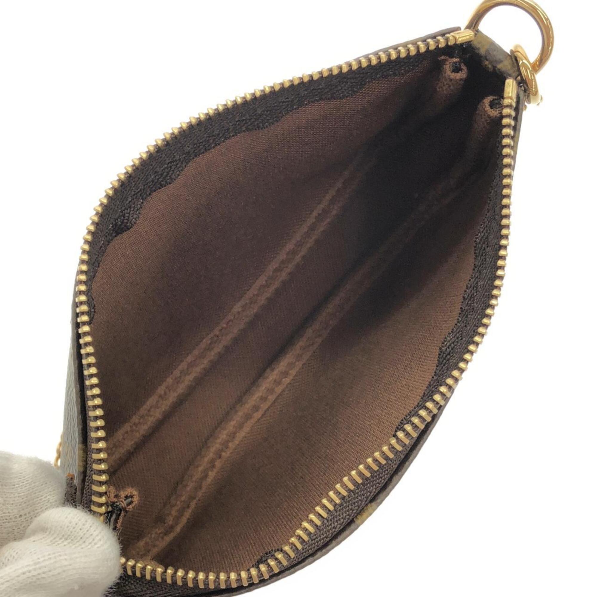 Louis Vuitton Monogram Mini Marron Coated Canvas Pochette Pouch (Pre-Owned)