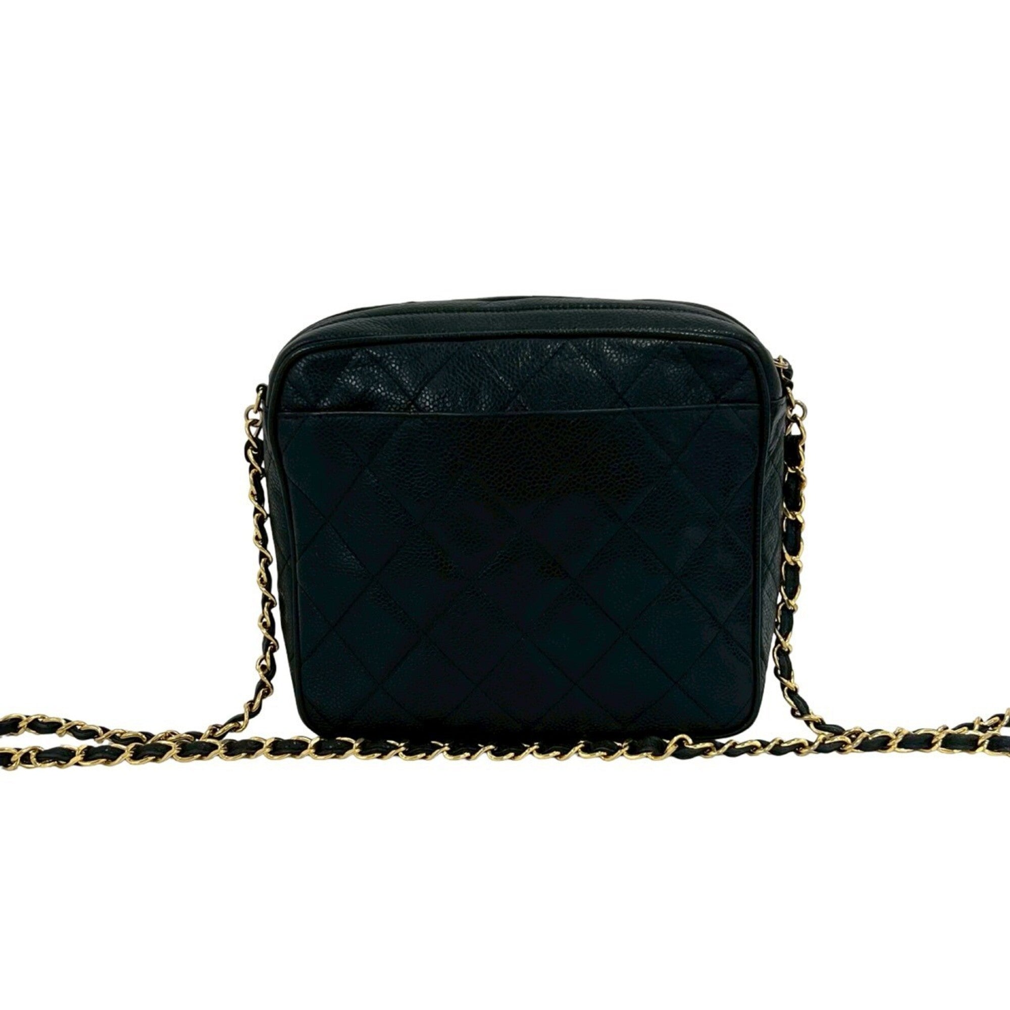 Chanel Black Grained Calfskin Shoulder Bag (Pre-Owned)