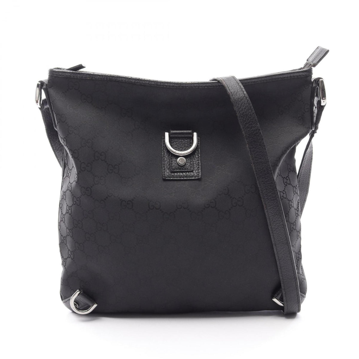 Gucci Black Nylon Leather Shoulder Bag (Pre-Owned)