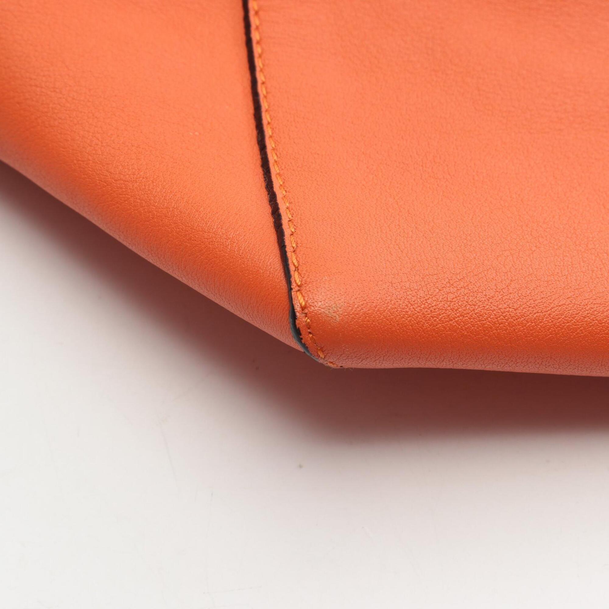 Loewe Orange Leather Handbag Tote Bag (Pre-Owned)