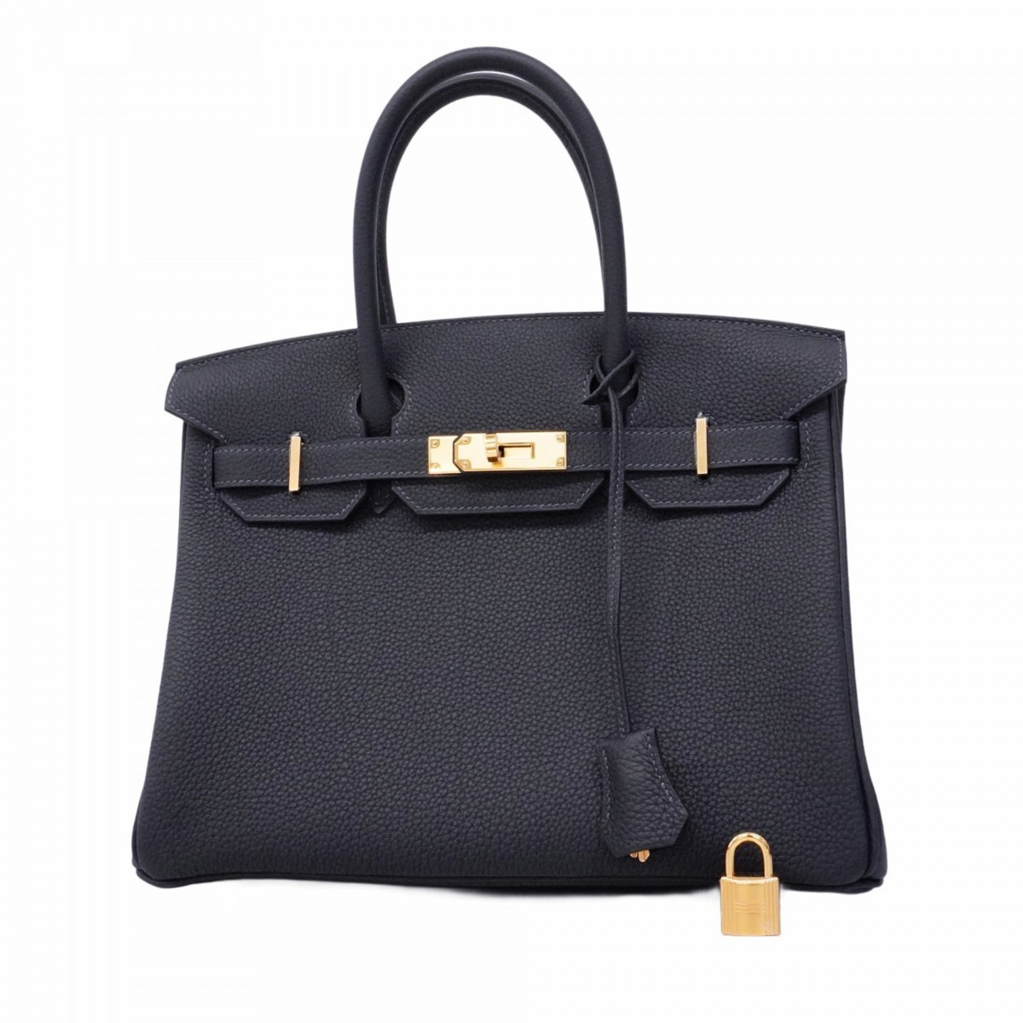 Hermes Blue Nuit Togo Leather Handbag (Pre-Owned)