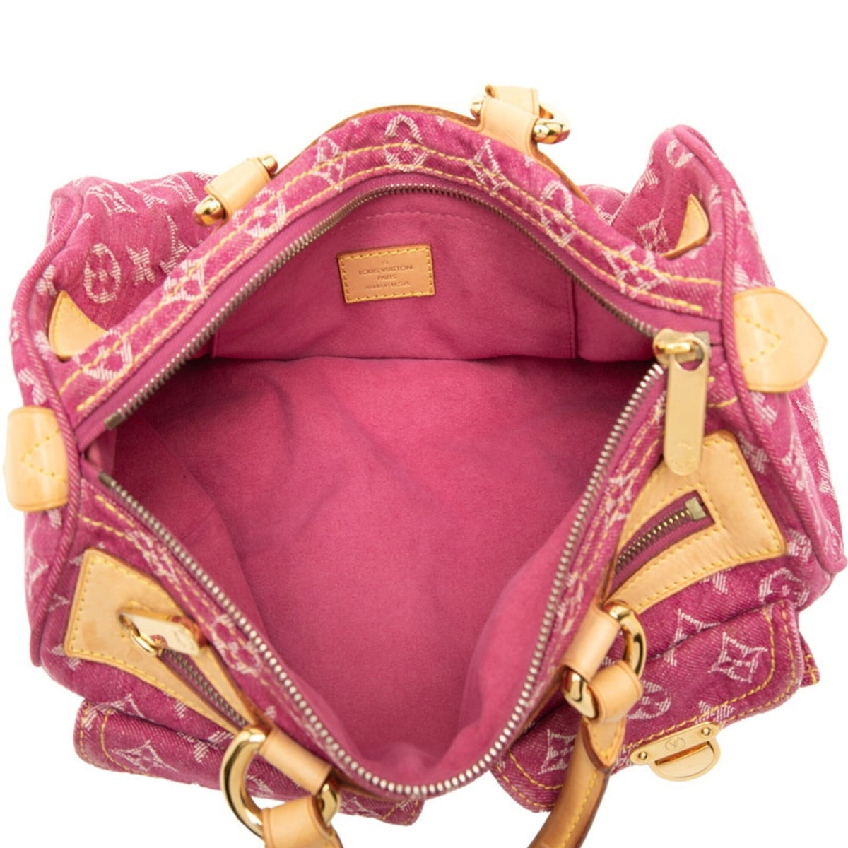Louis Vuitton Pink Denim Handbag (Pre-Owned)
