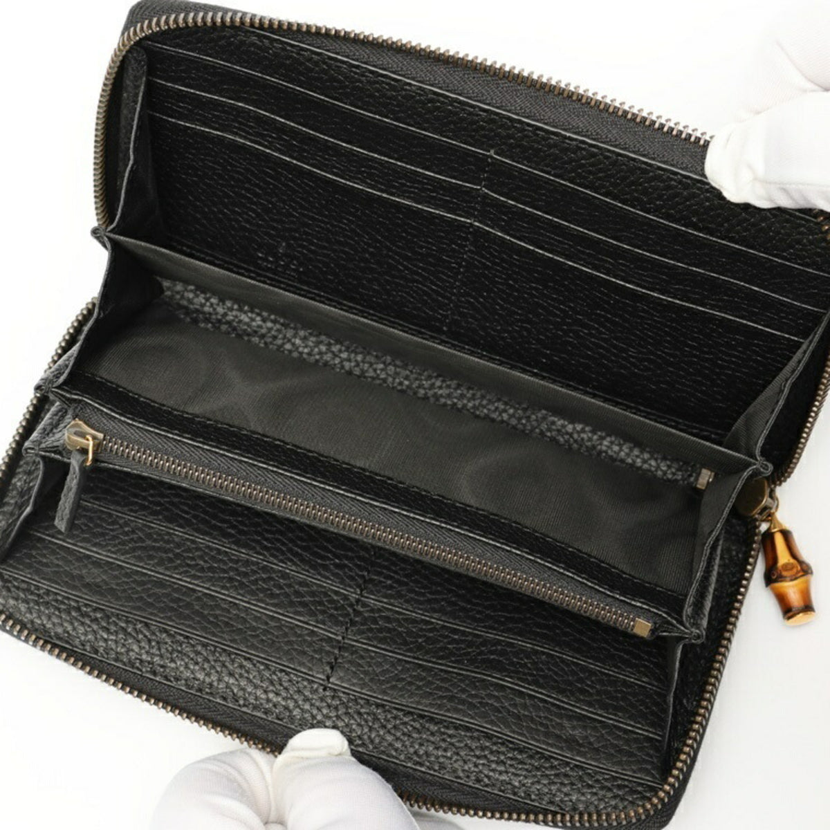Gucci Black Leather Long Wallet (Bi-Fold) (Pre-Owned)