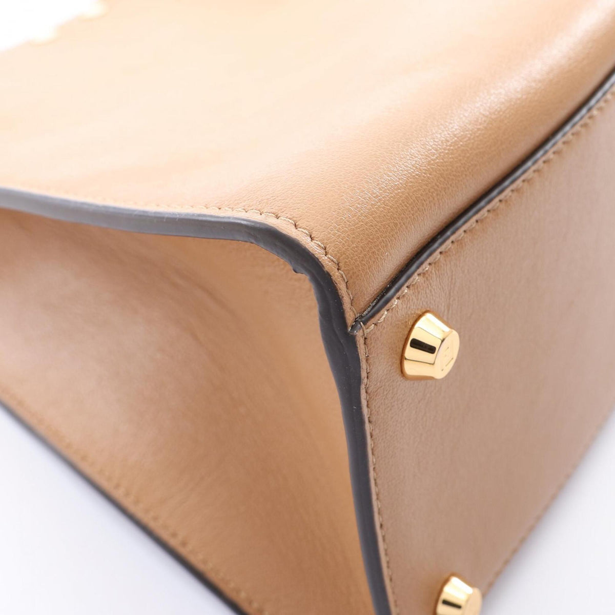 Fendi Brown Leather Handbag Shoulder Bag (Pre-Owned)