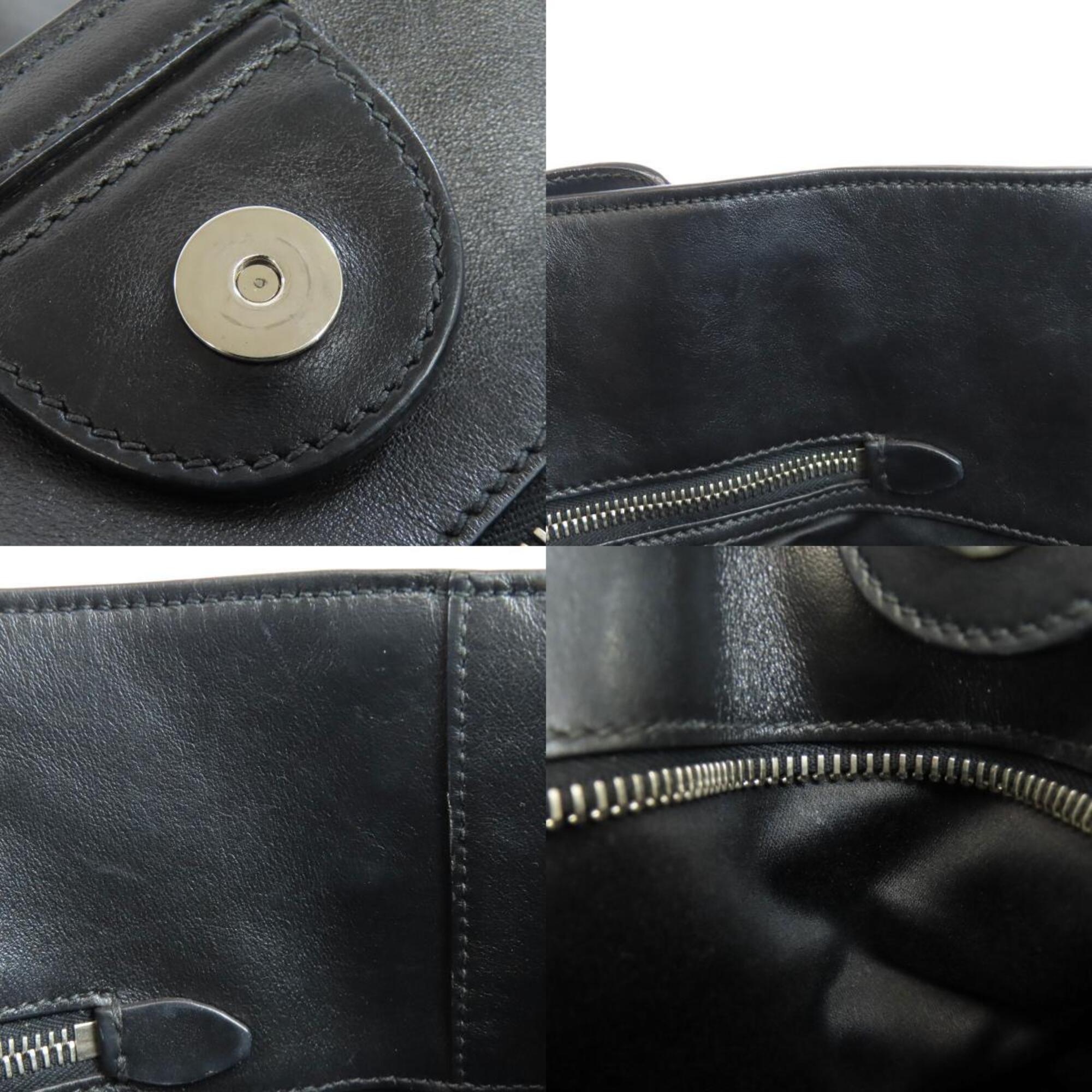 Miu Miu Black Leather Tote Bag (Pre-Owned)