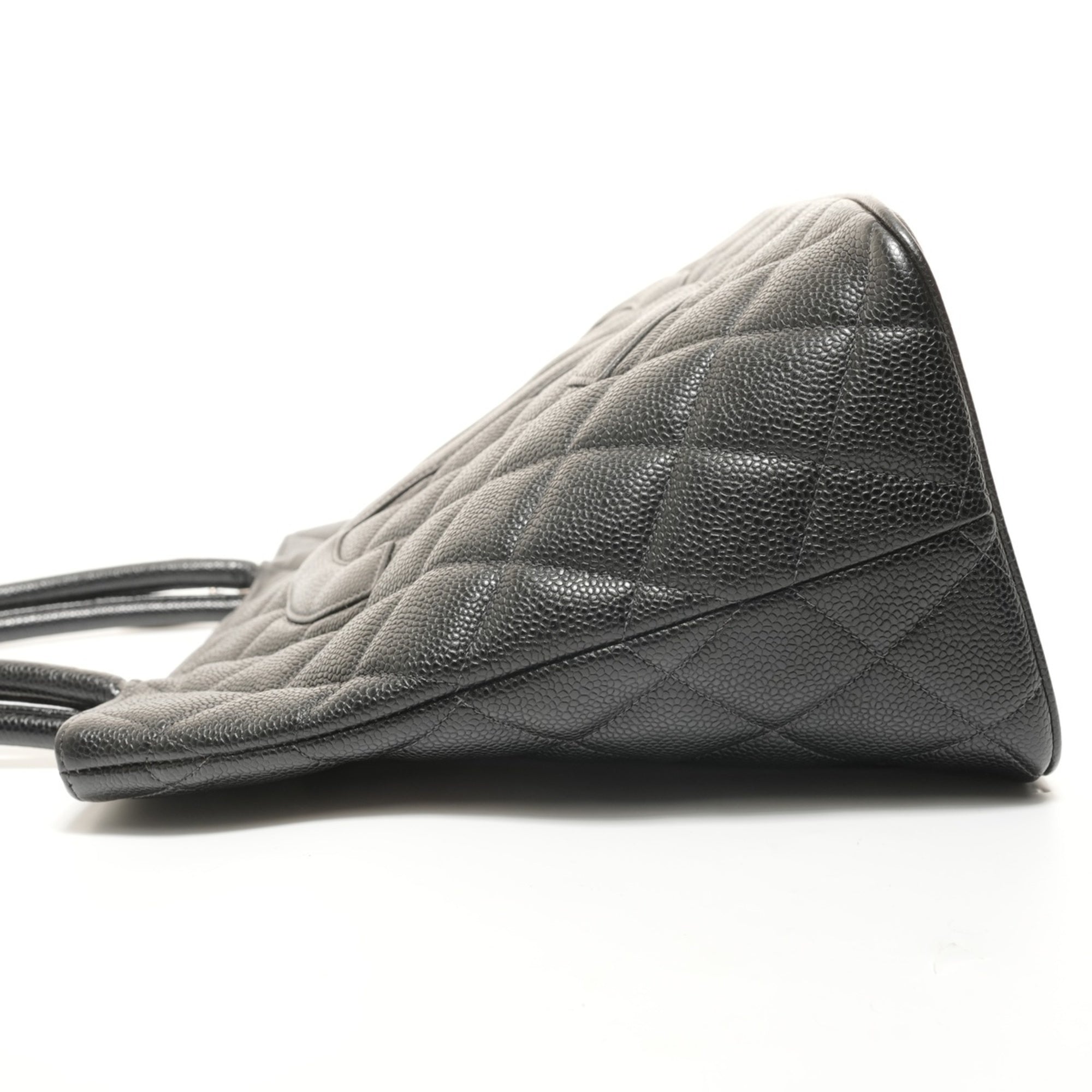 Chanel Black Grained Calfskin Tote Bag (Pre-Owned)