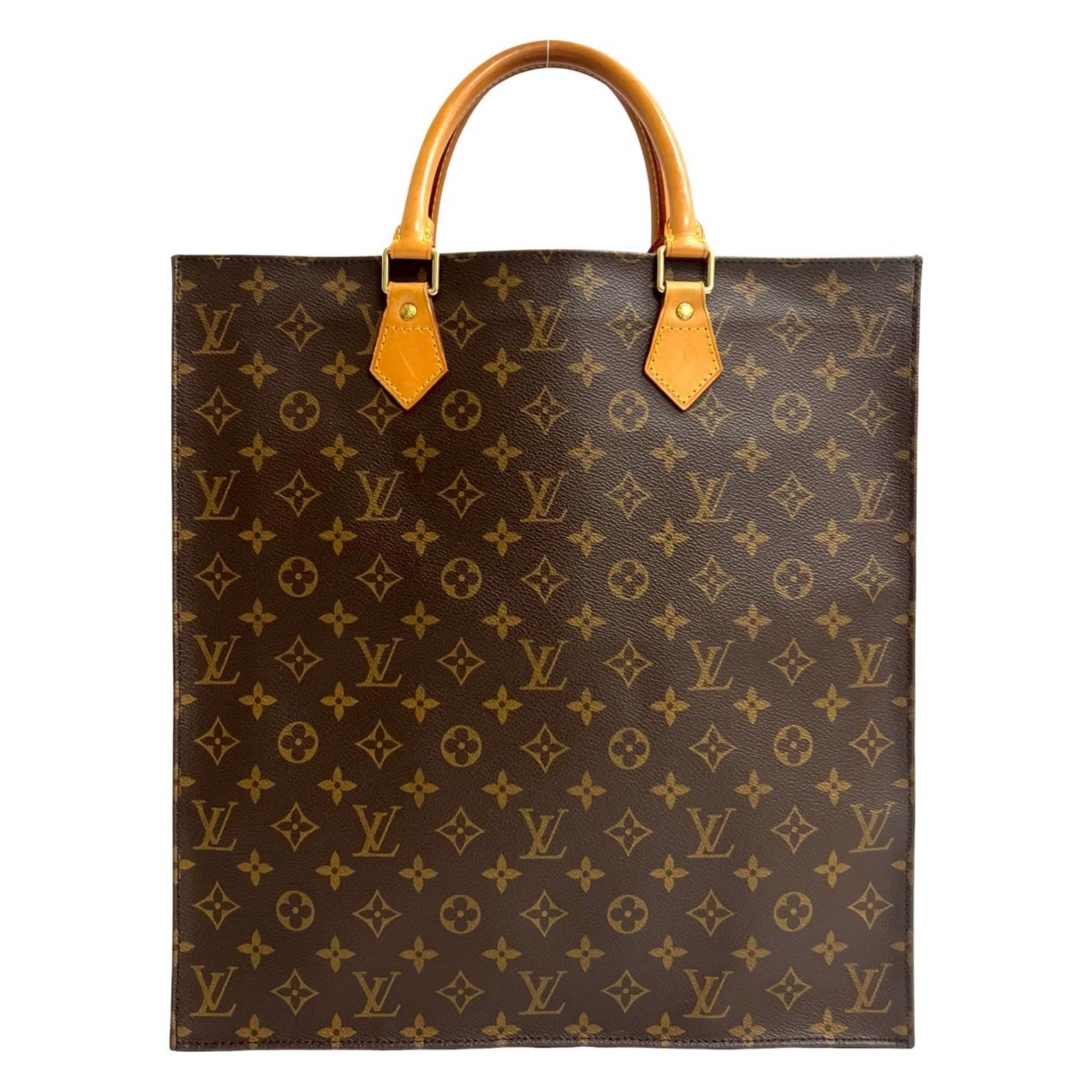 Louis Vuitton Brown Leather Pvc Handbag Tote Bag (Pre-Owned)