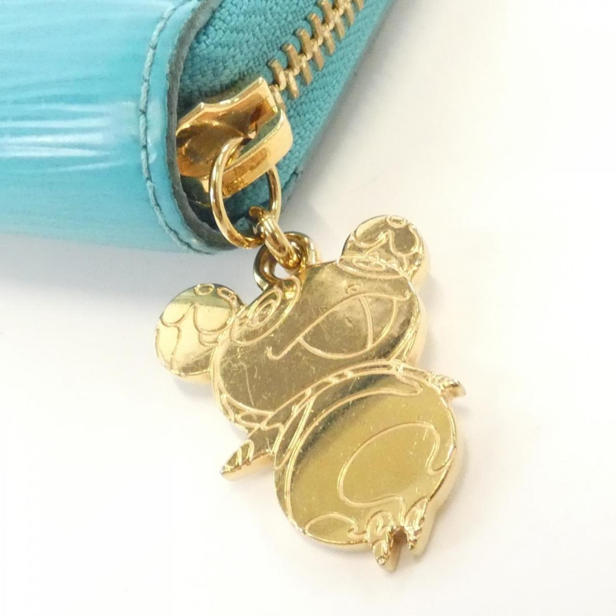 Louis Vuitton Blue Leather Long Wallet (Bi-Fold) (Pre-Owned)