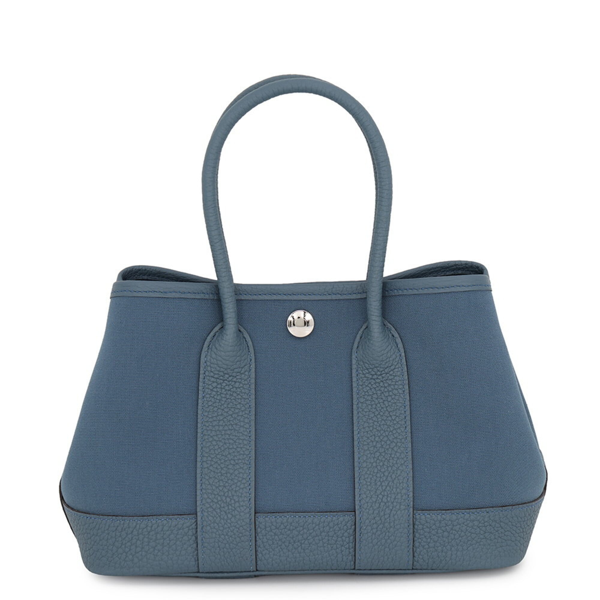 Hermes Blue Toile Officier Negonda Leather Tote Bag