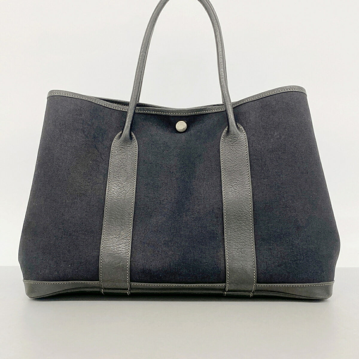 Hermes Black Toile Officier Tote Bag (Pre-Owned)