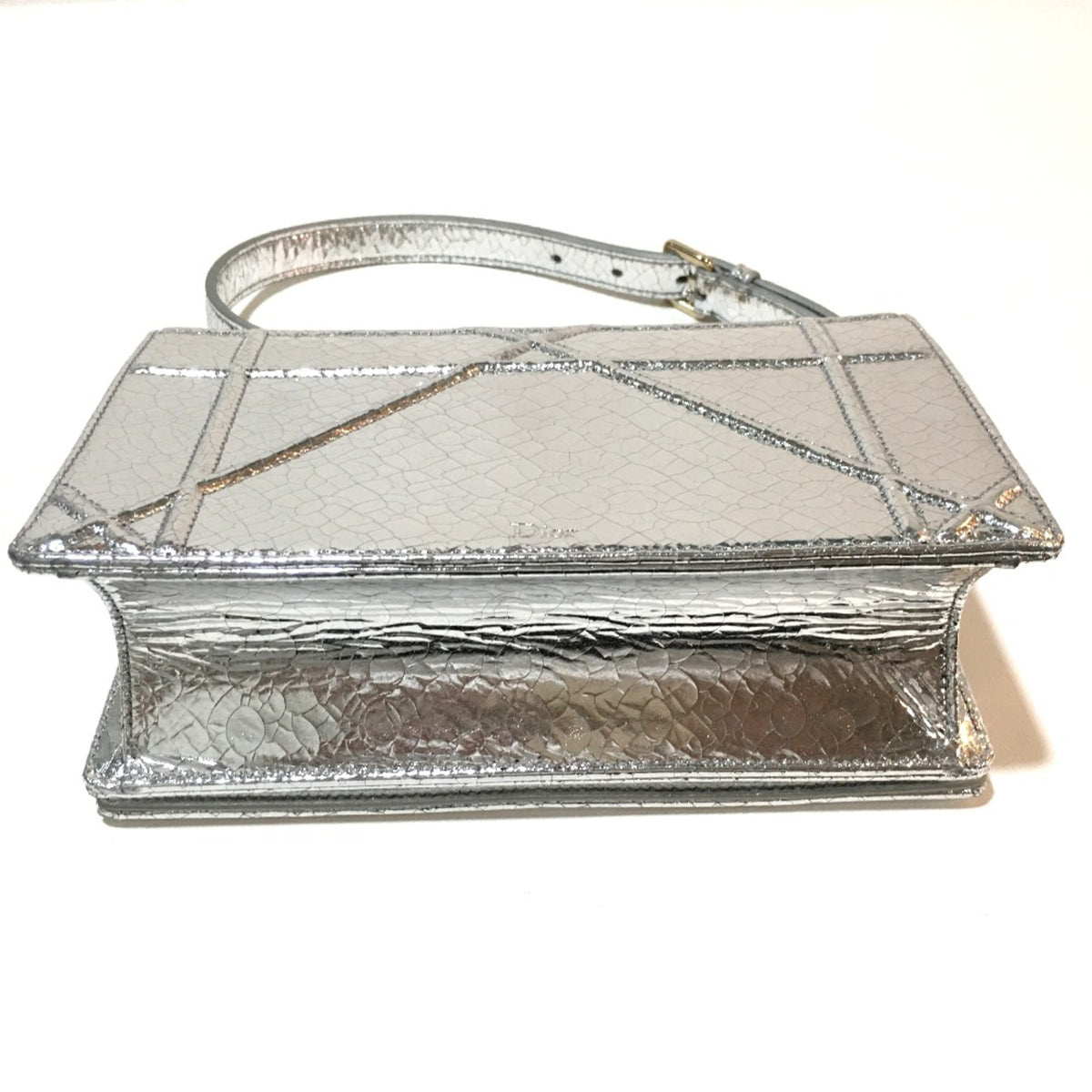 Christian Dior Silver Leather Shoulder Bag (Pre-Owned)