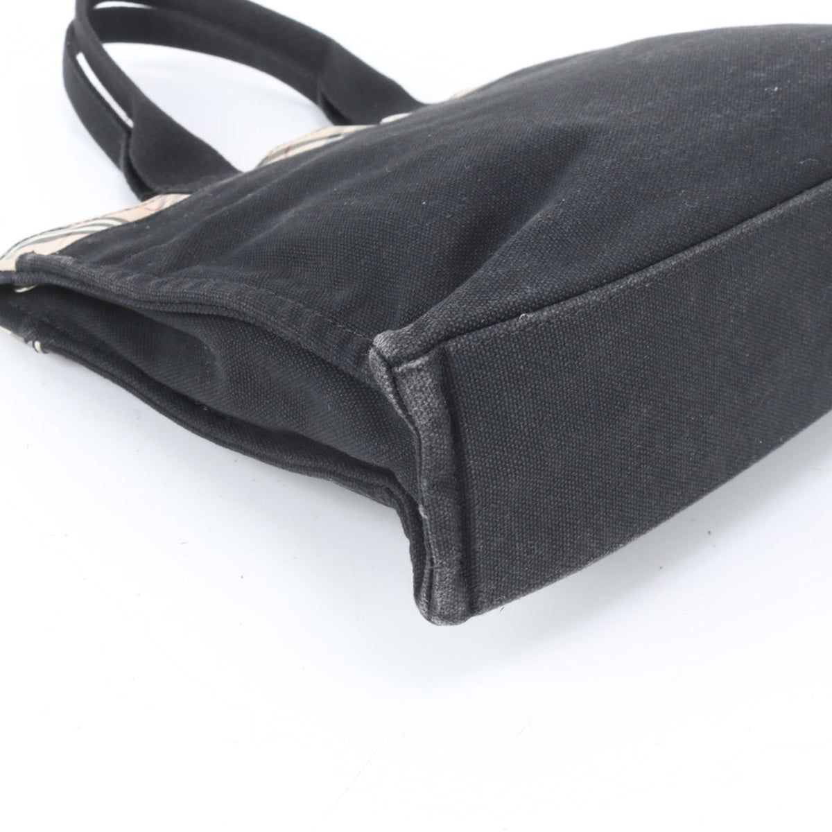 Burberry Beige Black Handbag Shoulder Bag Tote Bag (Pre-Owned)