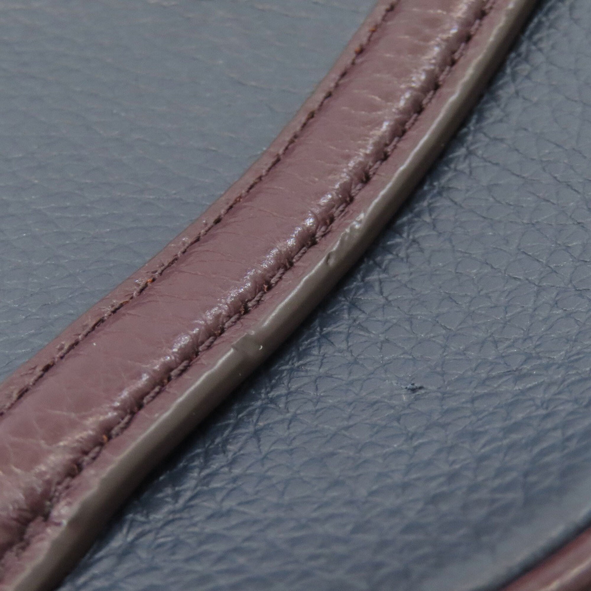 Coach Light Blue Navy White Leather Shoulder Bag (Pre-Owned)
