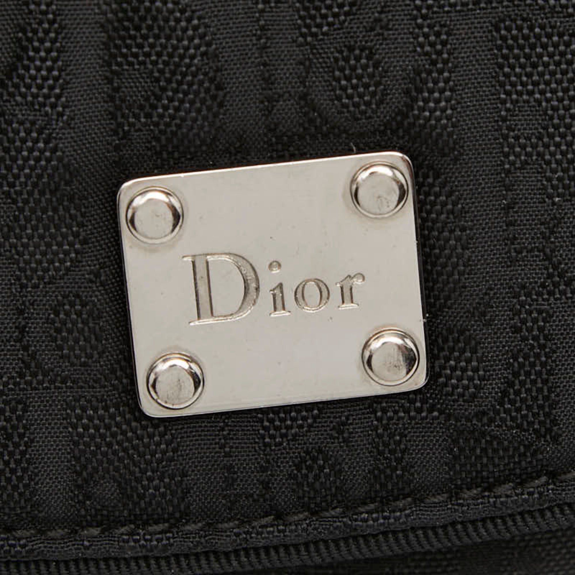 Christian Dior Black Canvas Leather Shoulder Bag (Pre-Owned)