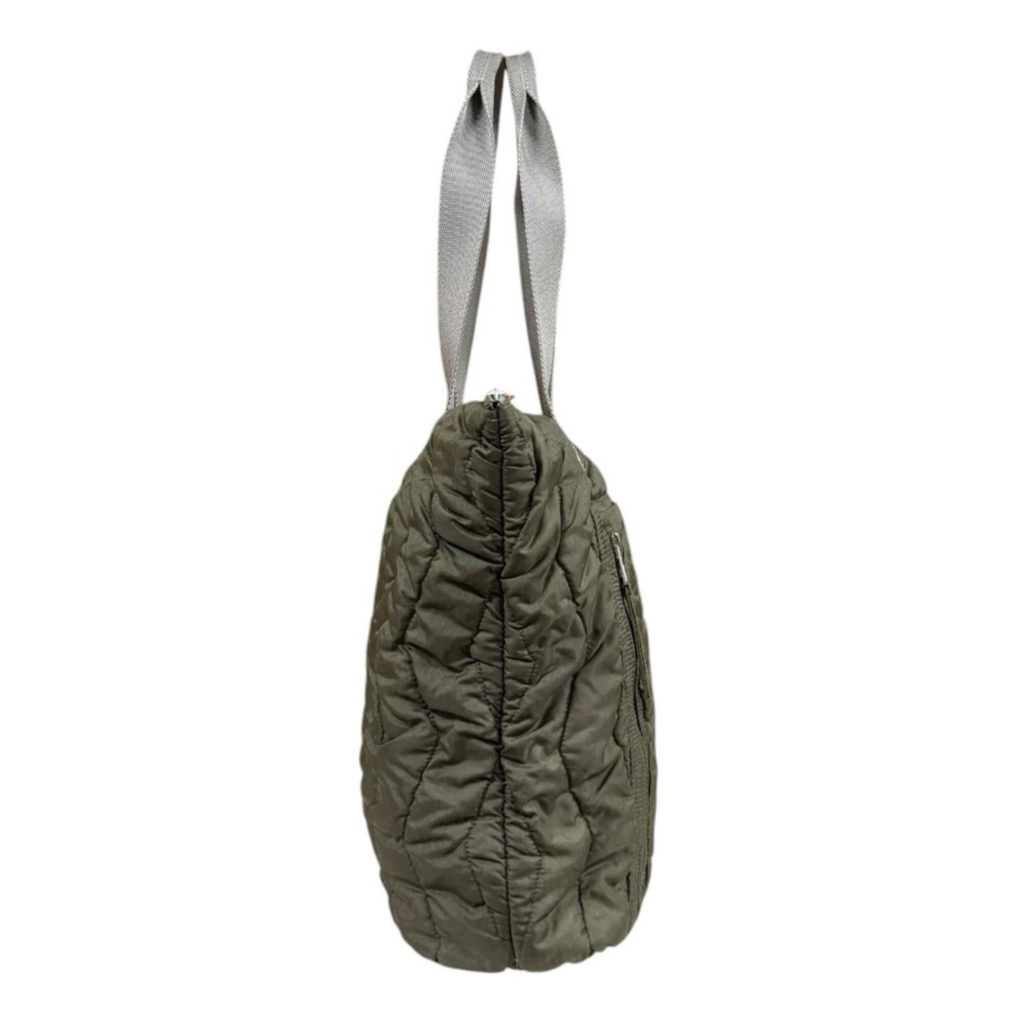 Loewe Green Khaki Nylon Tote Bag (Pre-Owned)