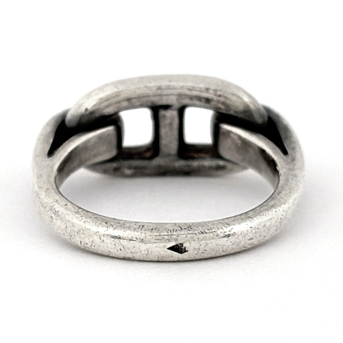Hermes Silver Silver 925 Band Ring (Pre-Owned)