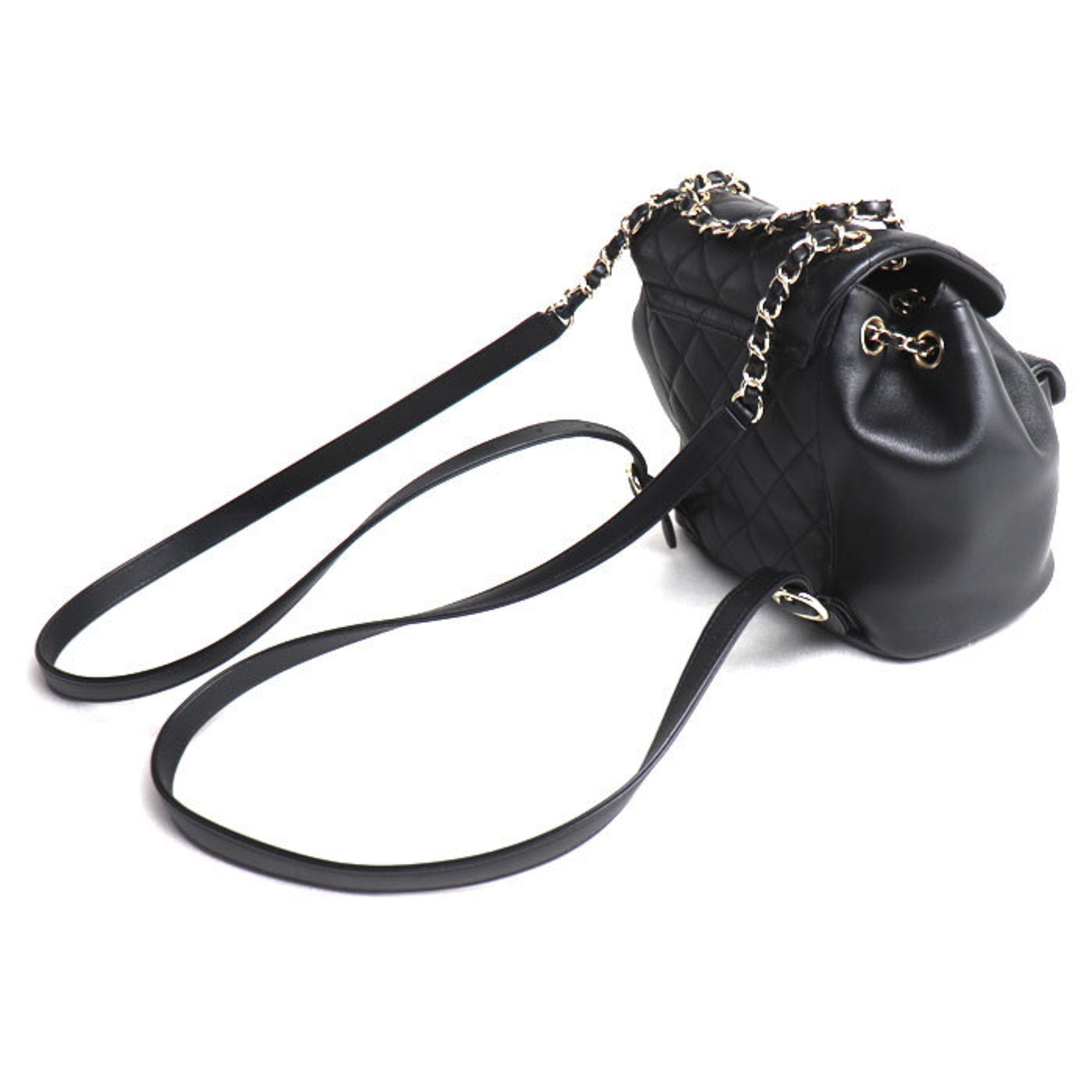 Chanel Black Leather Backpack (Pre-Owned)
