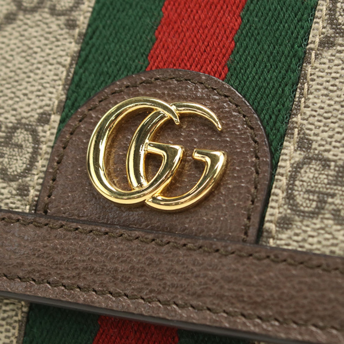 Gucci Beige Gg Supreme Leather Wallet (Bi-Fold) (Pre-Owned)