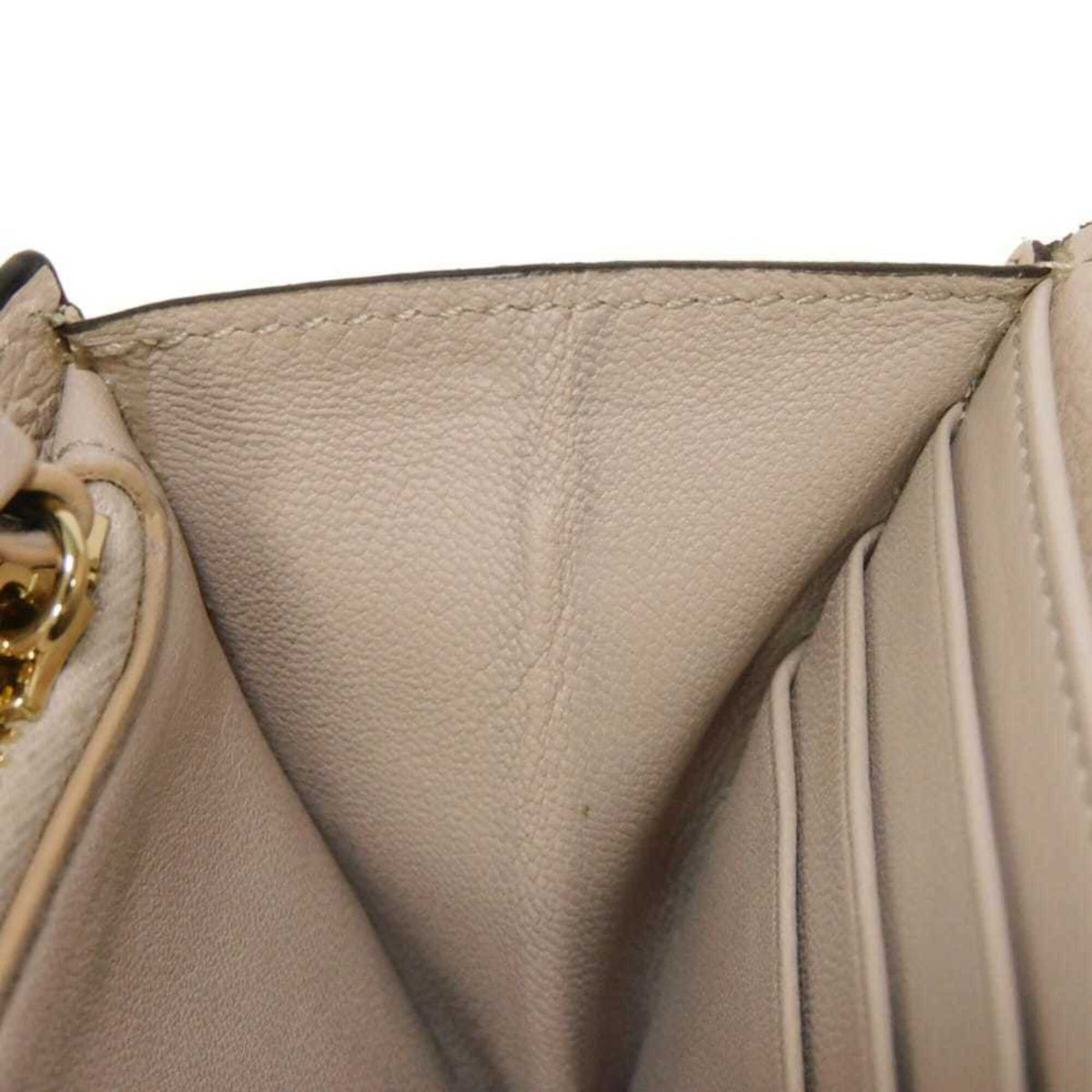 Chloé Gray Leather Long Wallet (Bi-Fold) (Pre-Owned)