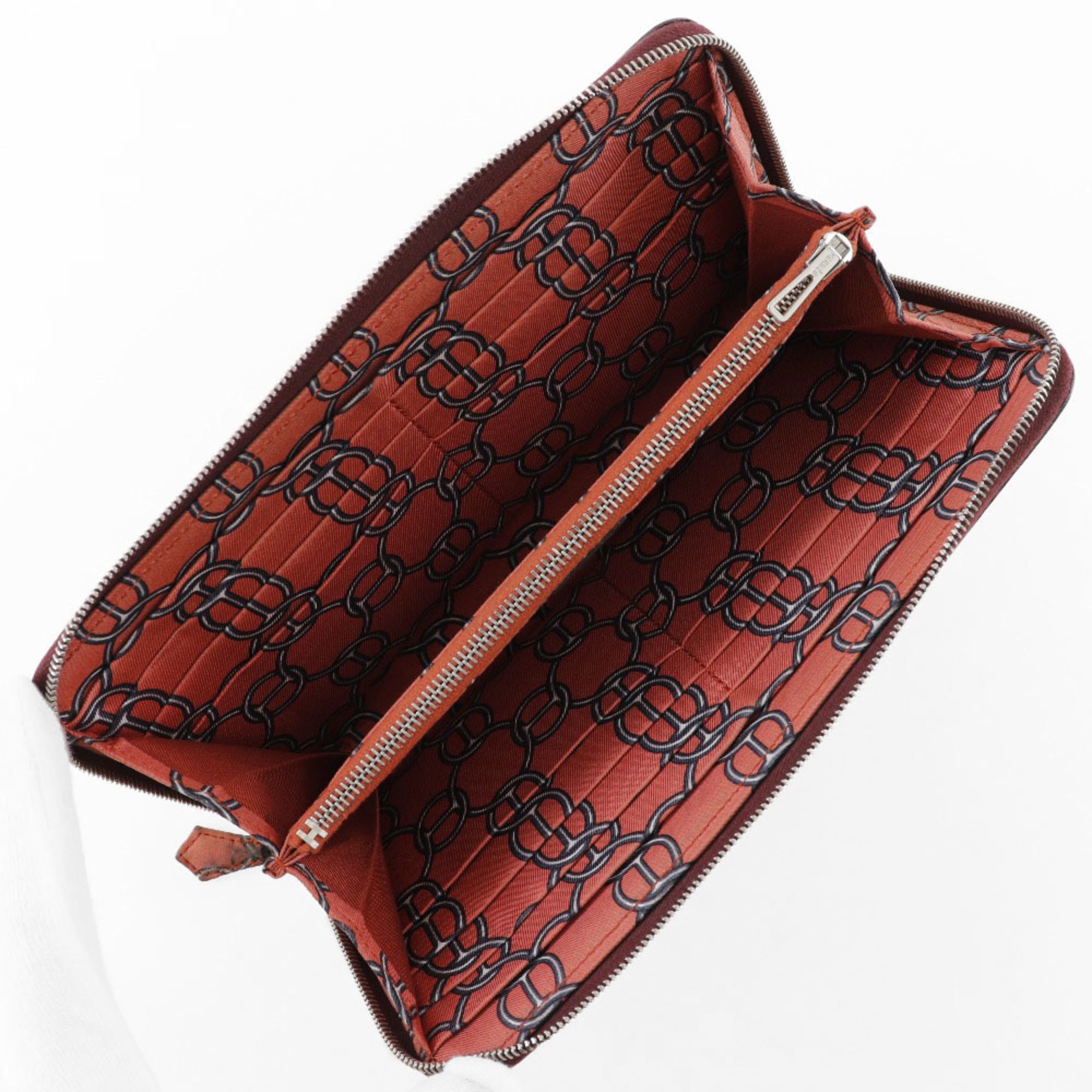Hermes Bordeaux Red Color Rouge H Epsom Leather Coin Purse/Coin Case (Pre-Owned)
