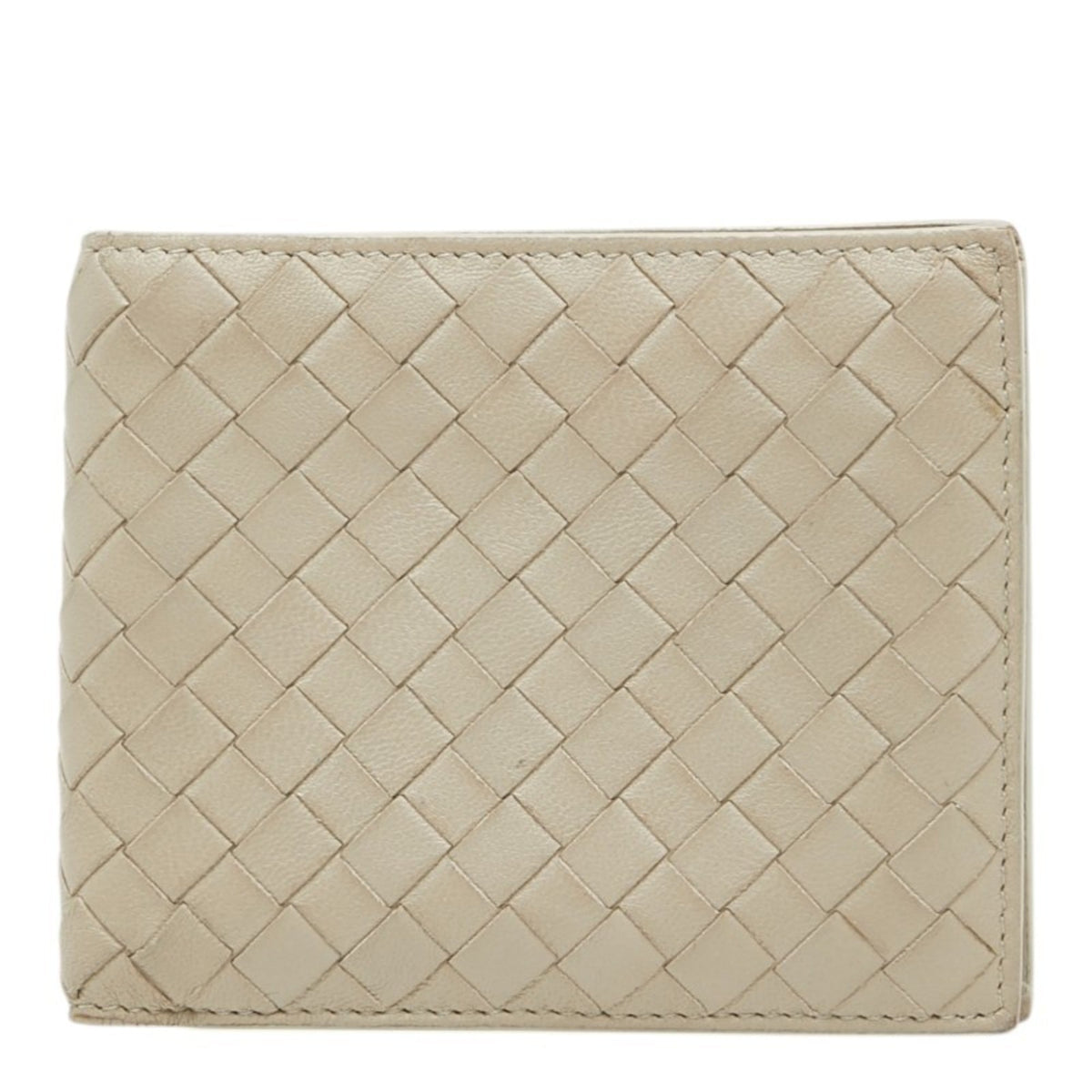 Bottega Veneta Beige Leather Wallet (Bi-Fold) (Pre-Owned)