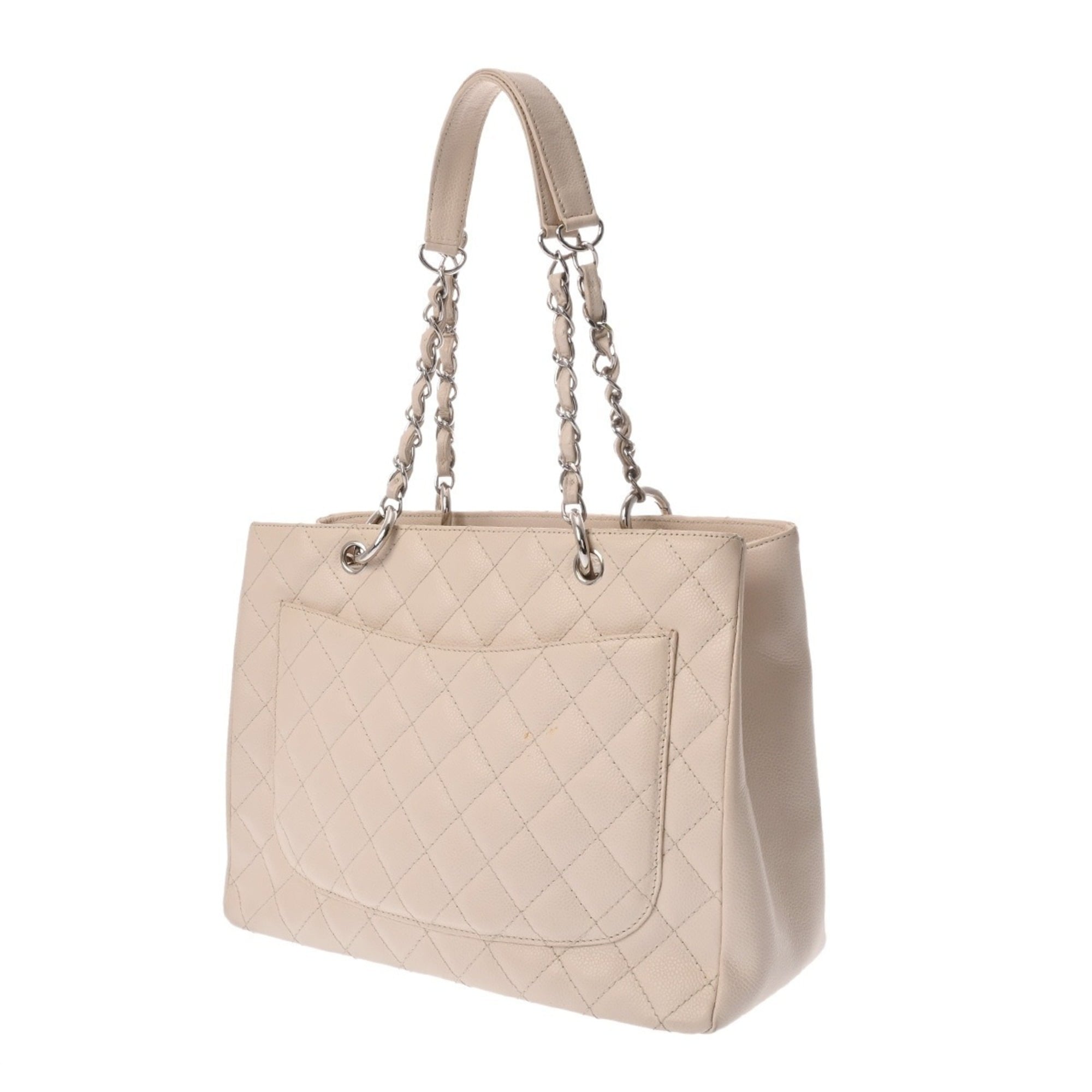 Chanel Ivory Grained Calfskin Tote Bag (Pre-Owned)