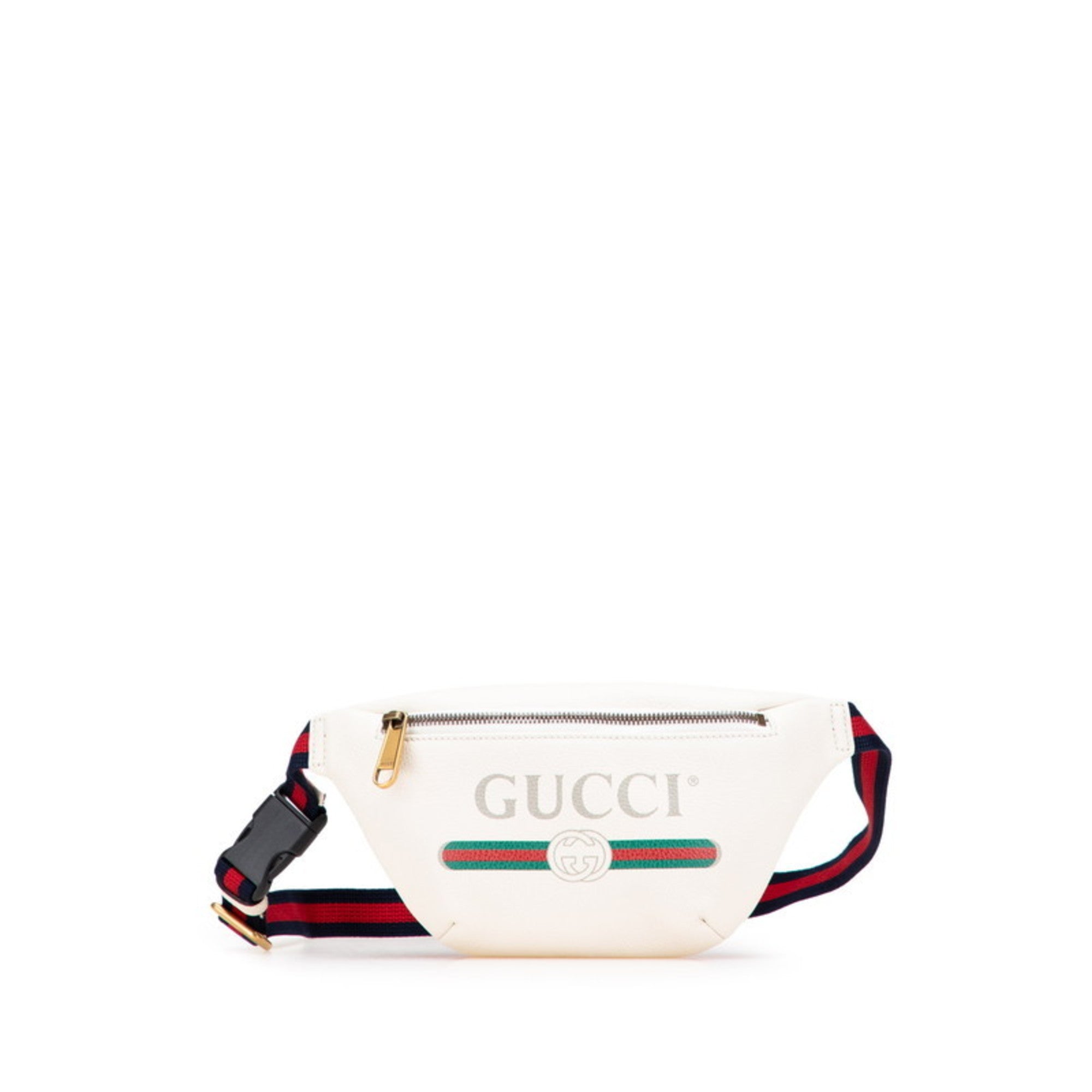 Gucci Multi-Color White Leather Fanny Pack (Pre-Owned)