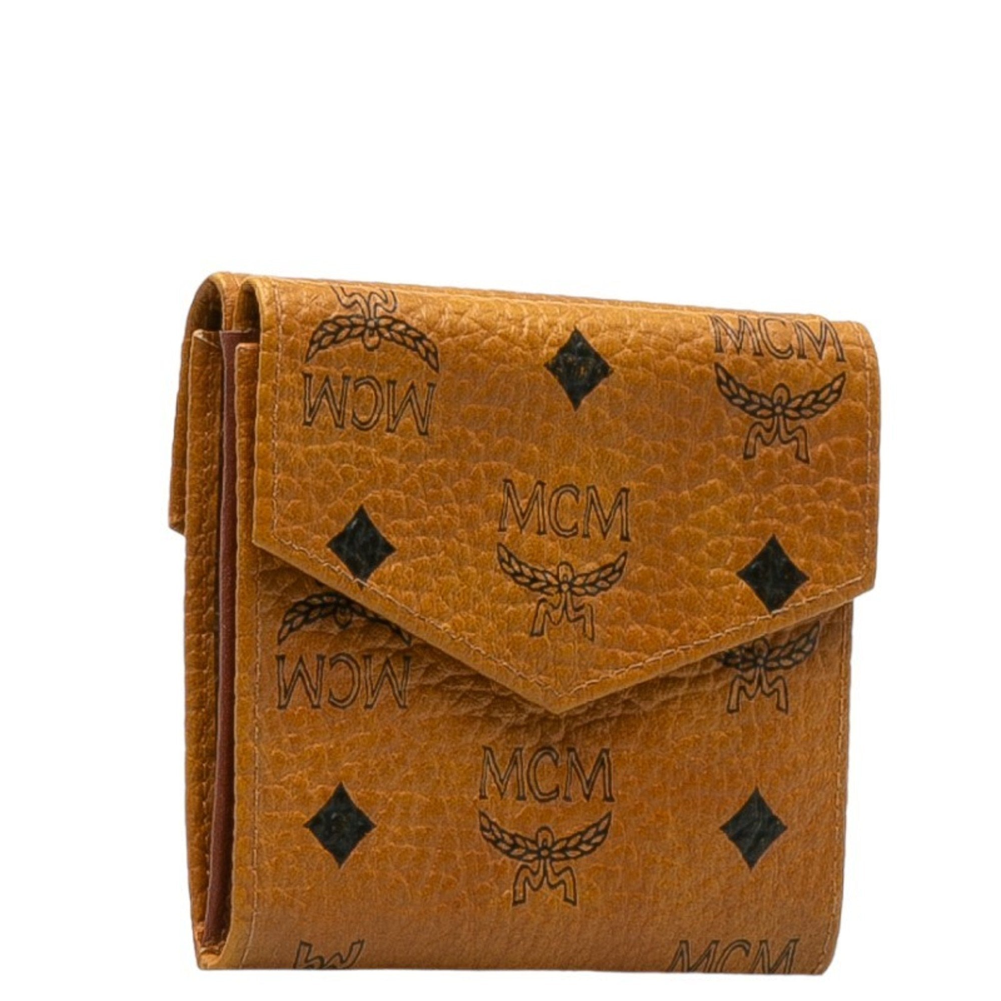 Mcm Brown Pvc Leather Wallet (Tri-Fold) (Pre-Owned)