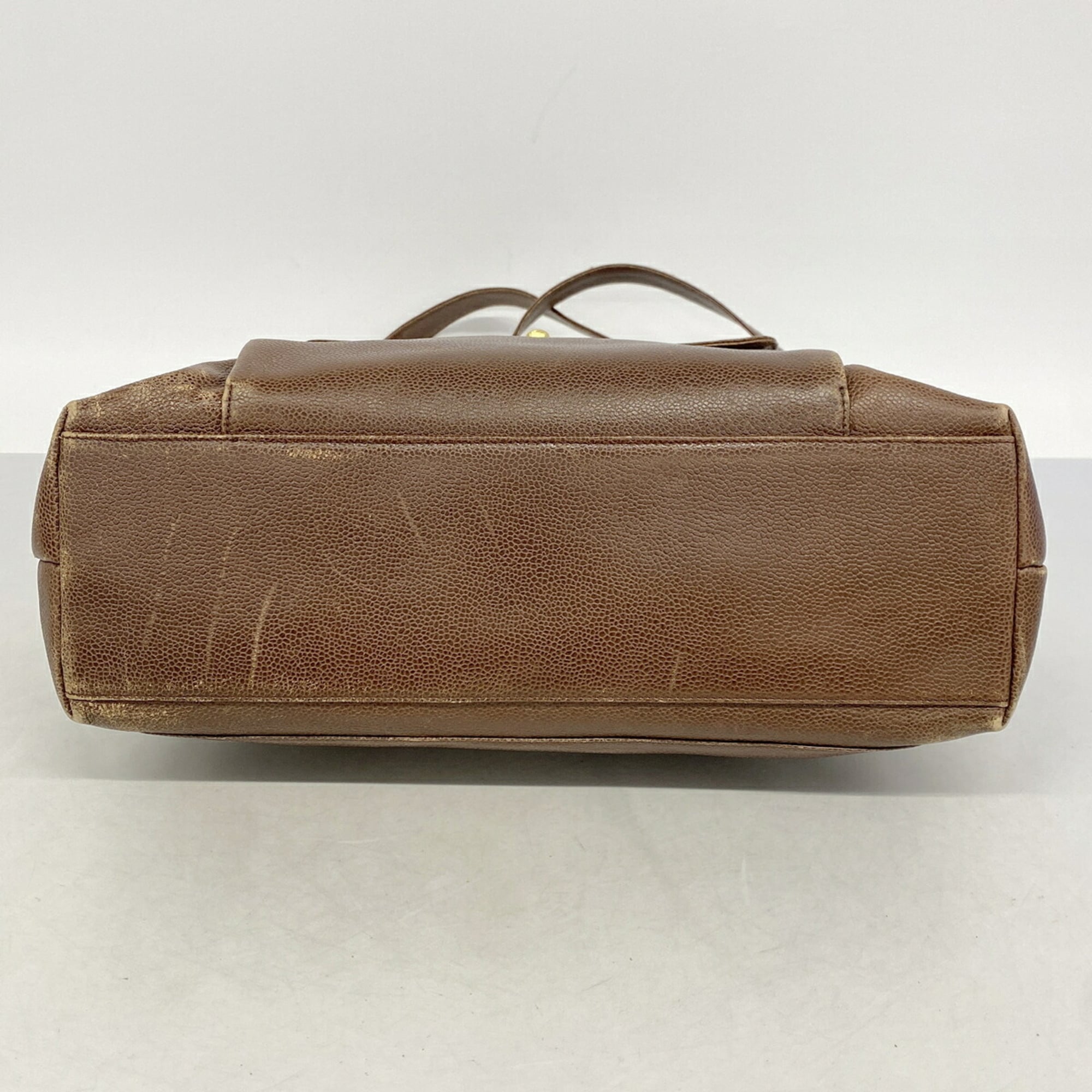 Chanel Brown Grained Calfskin Tote Bag (Pre-Owned)