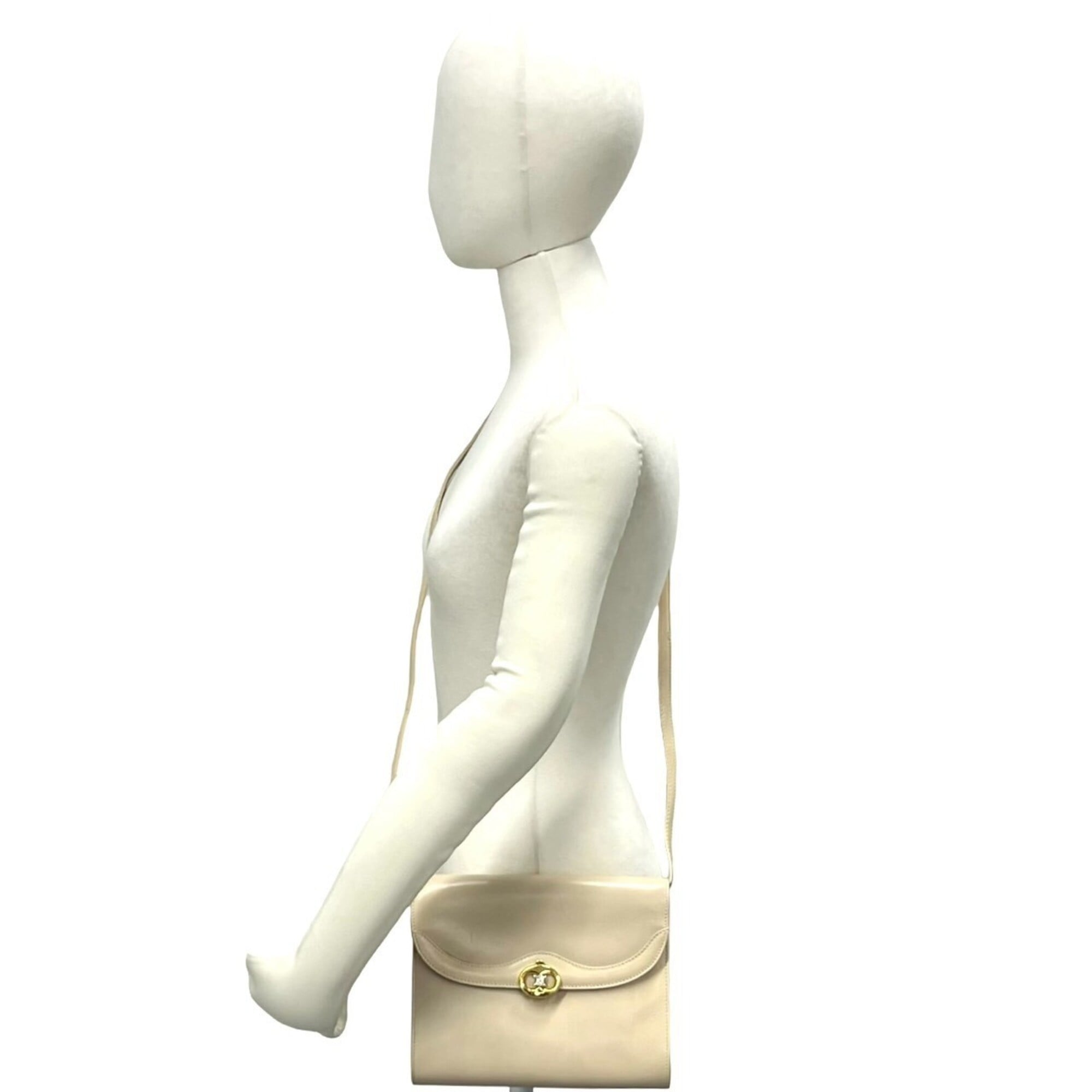 Celine Beige Leather Pochette Shoulder Bag (Pre-Owned)