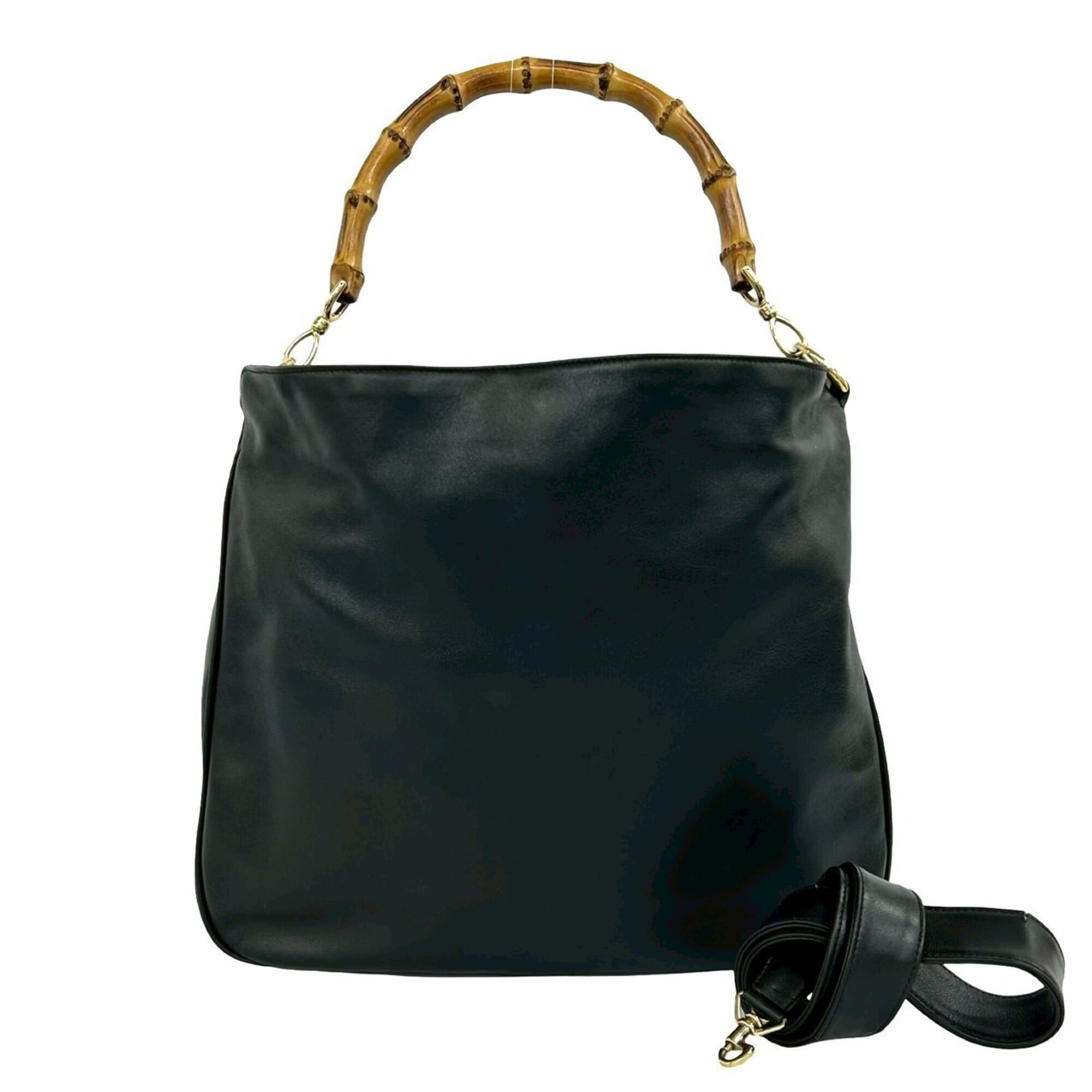 Gucci Black Leather Handbag Shoulder Bag (Pre-Owned)