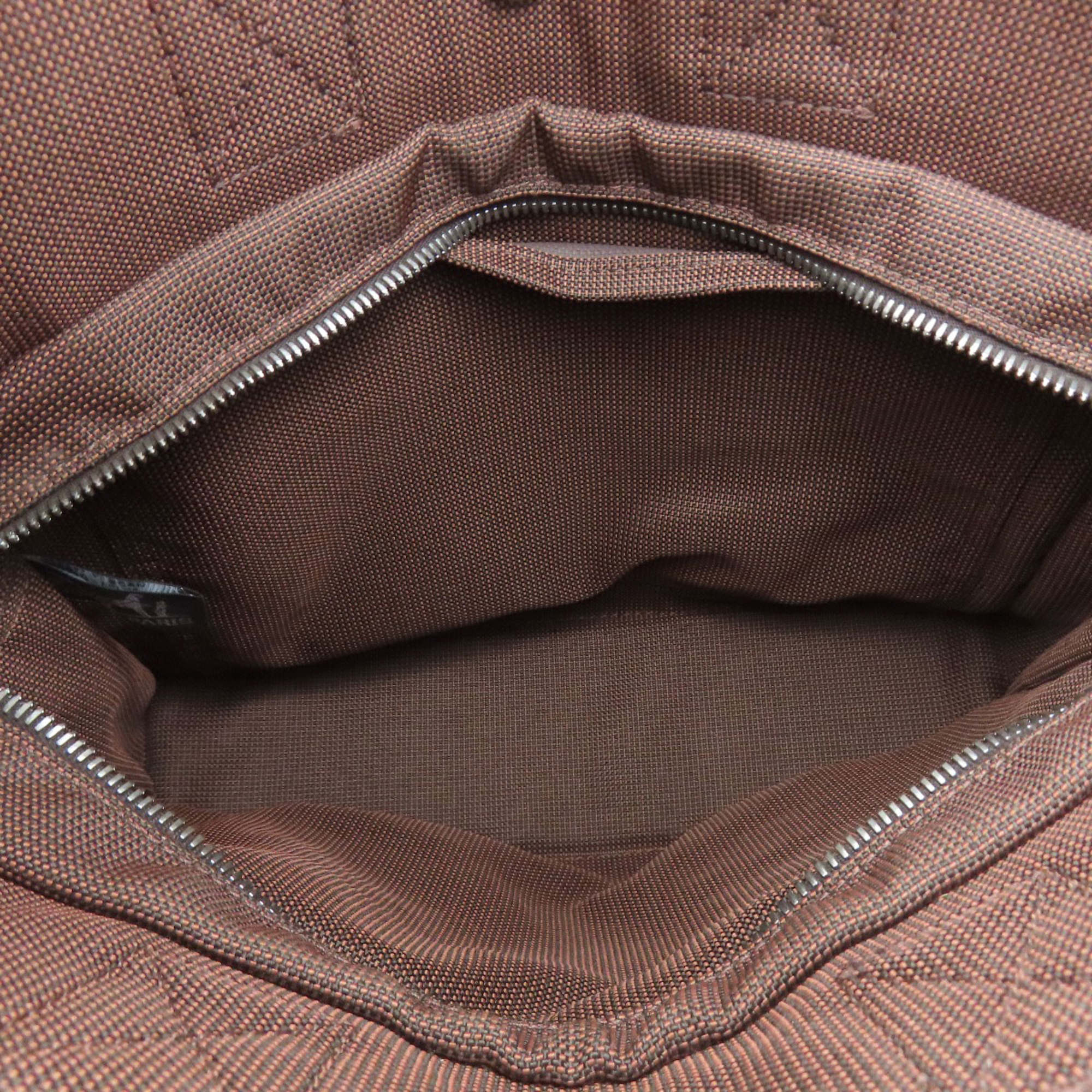 Hermes Brown Canvas Handbag (Pre-Owned)
