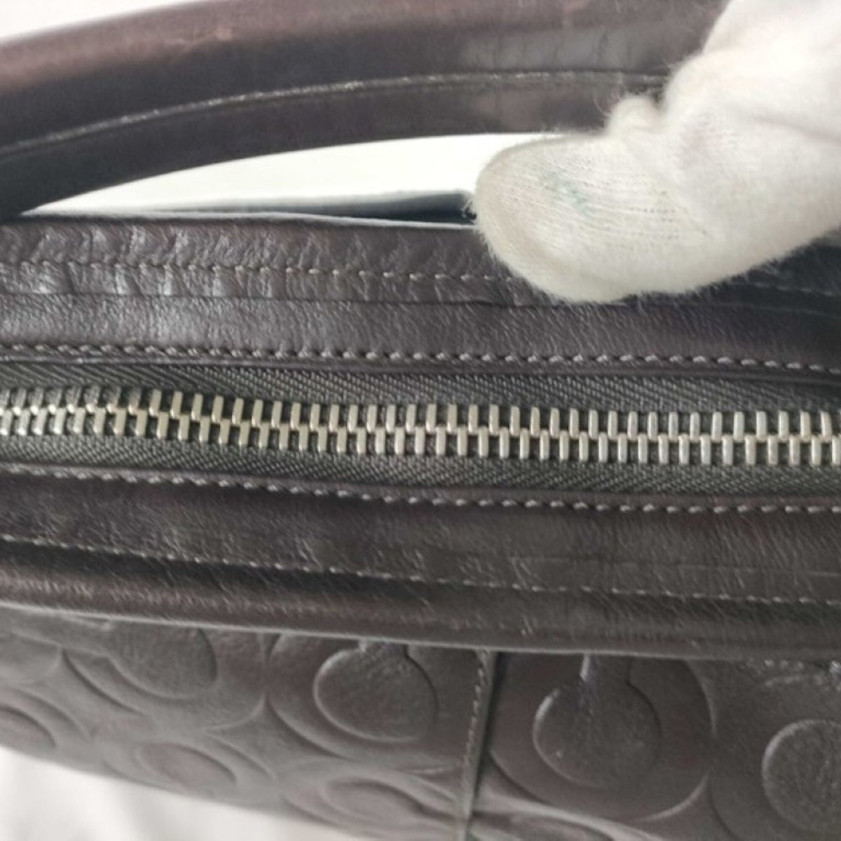 Coach Black Leather Handbag Shoulder Bag Tote Bag (Pre-Owned)