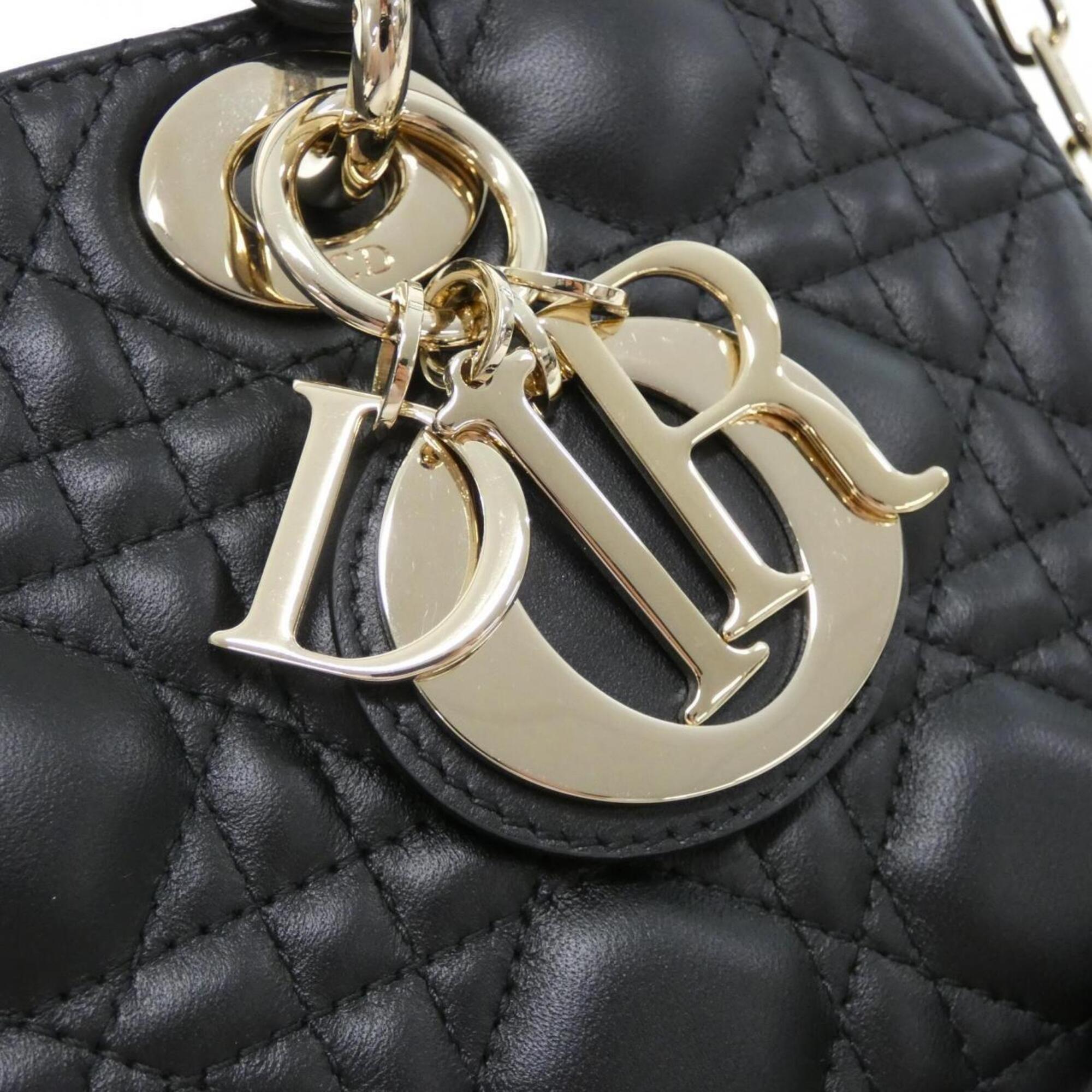 Christian Dior Black Leather Handbag (Pre-Owned)